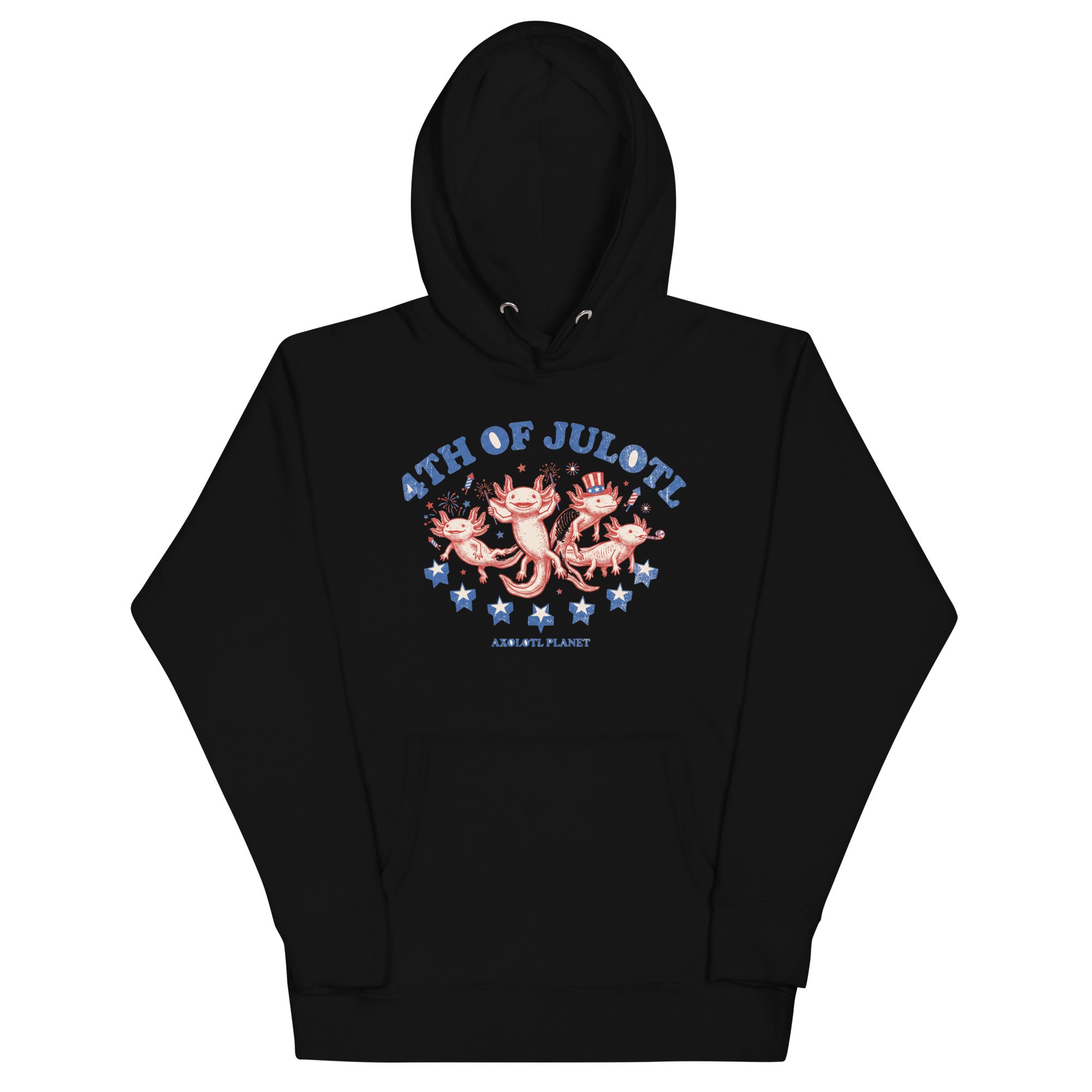4th of Julotl Parade axolotl Premium Hoodie mockup