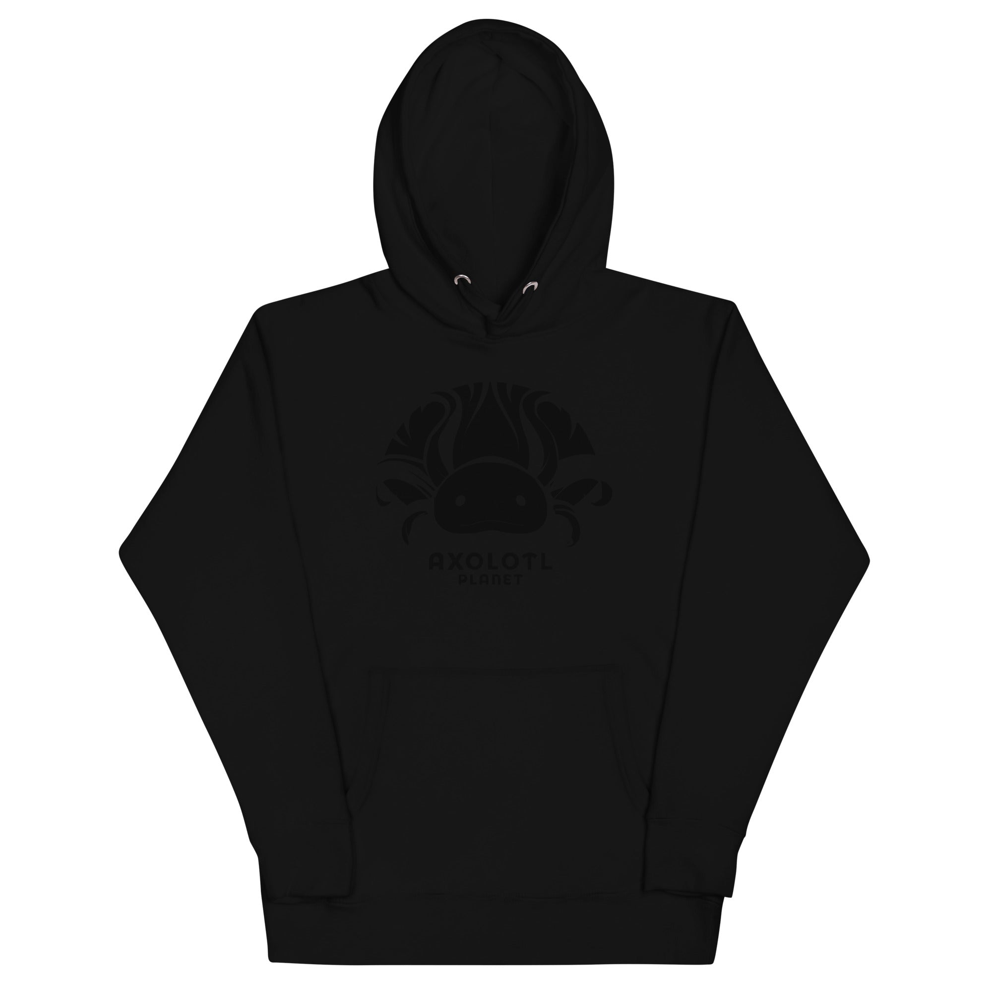 Axolotl Planet Logo (Black) axolotl Premium Hoodie mockup