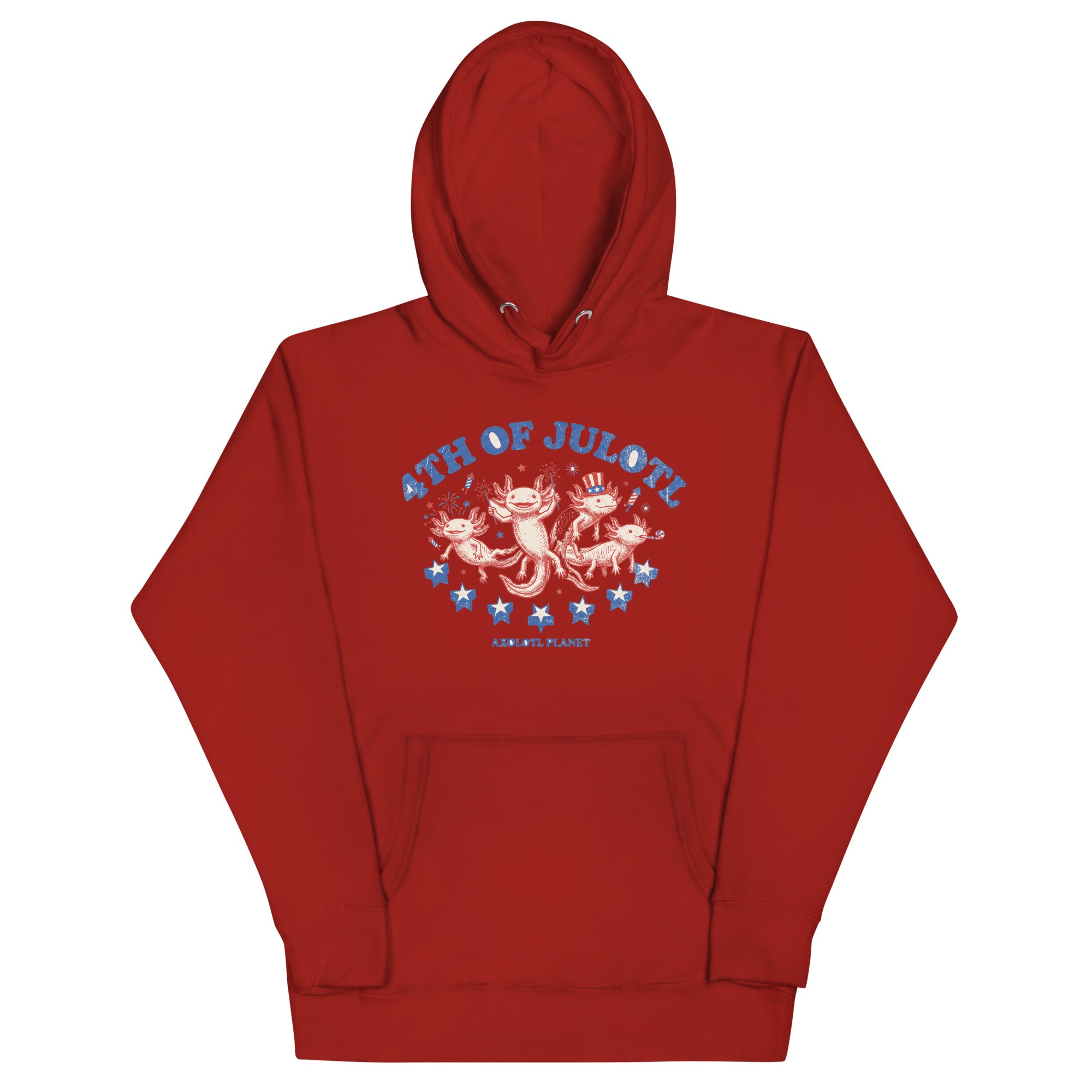 4th of Julotl Parade axolotl Premium Hoodie mockup