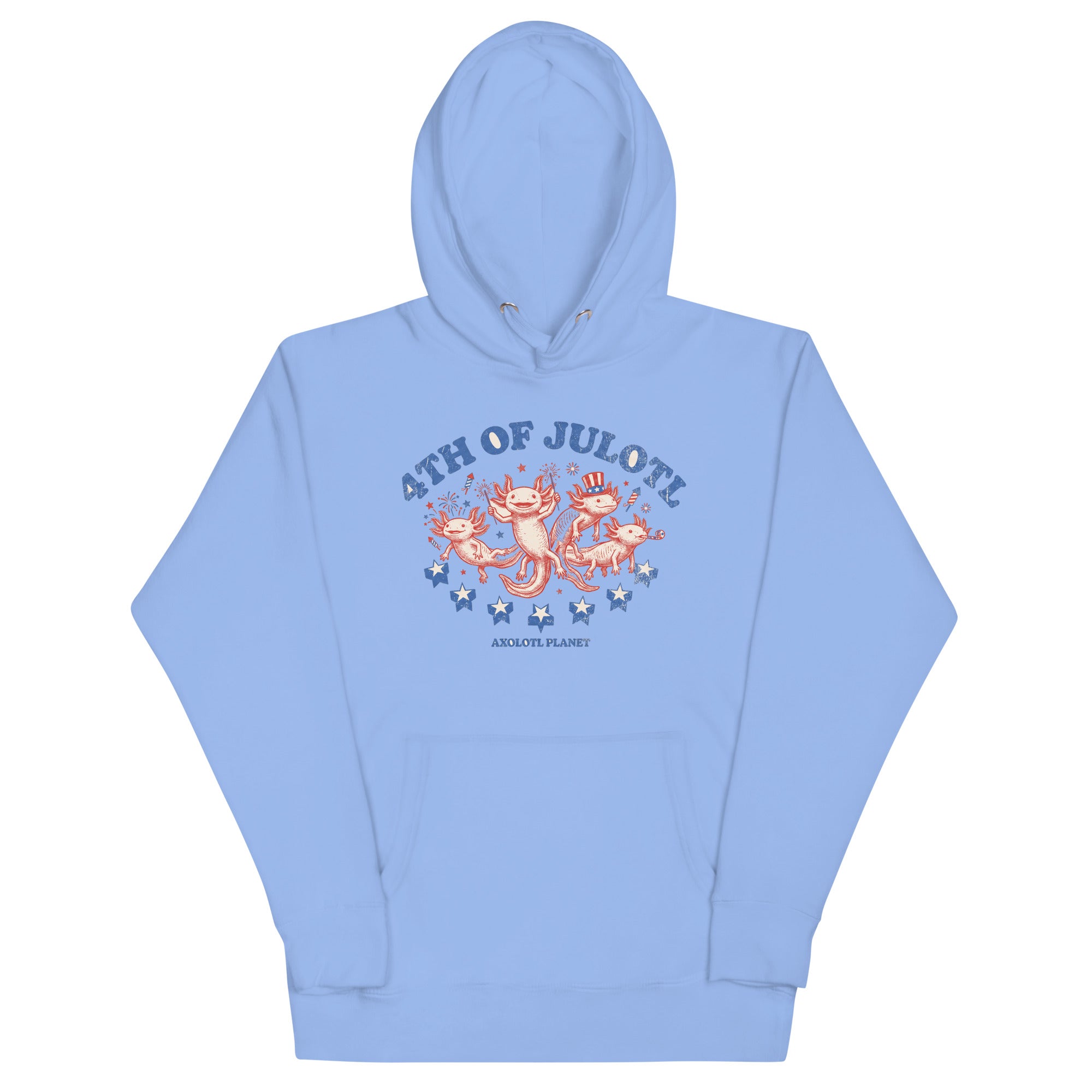 4th of Julotl Parade axolotl Premium Hoodie mockup