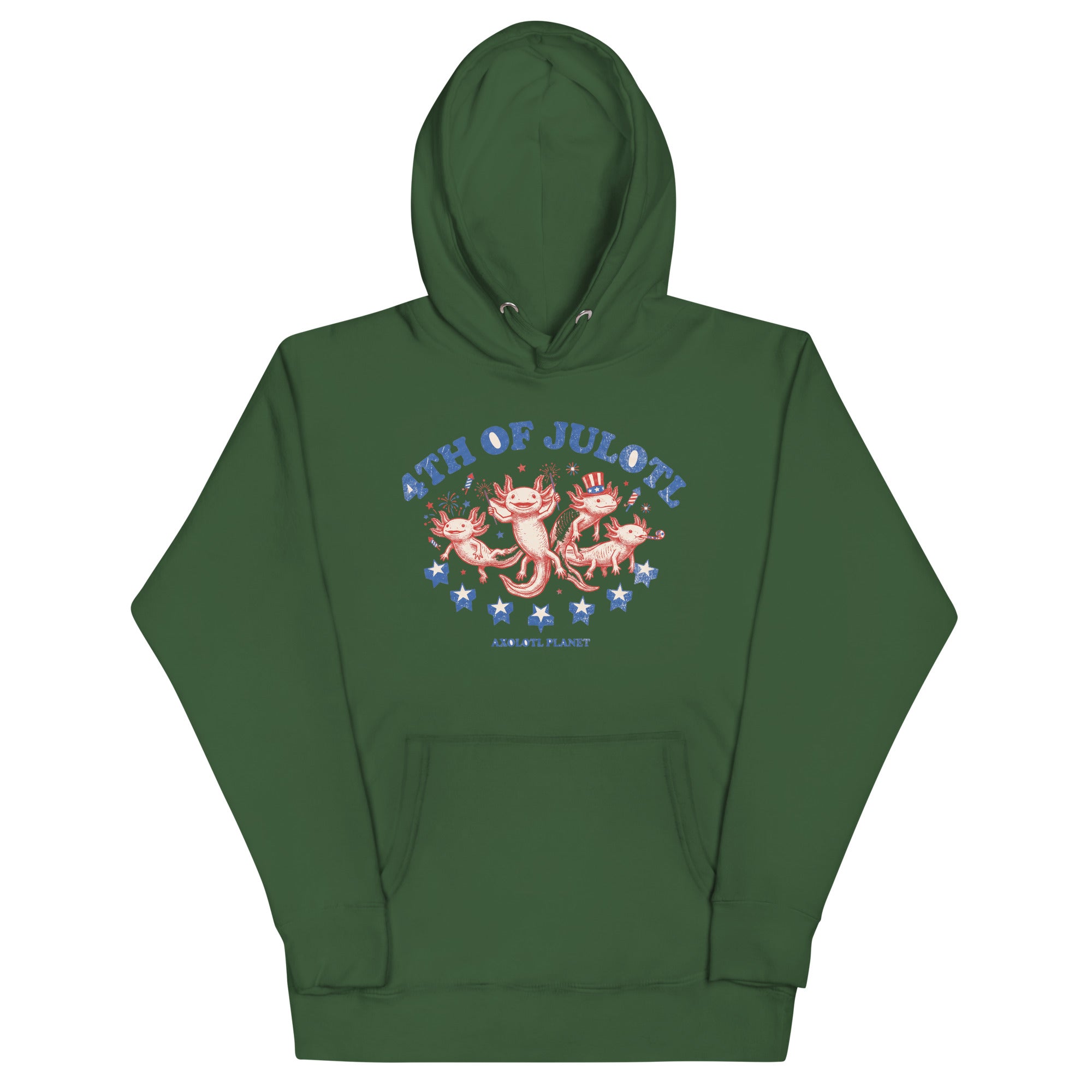 4th of Julotl Parade axolotl Premium Hoodie mockup