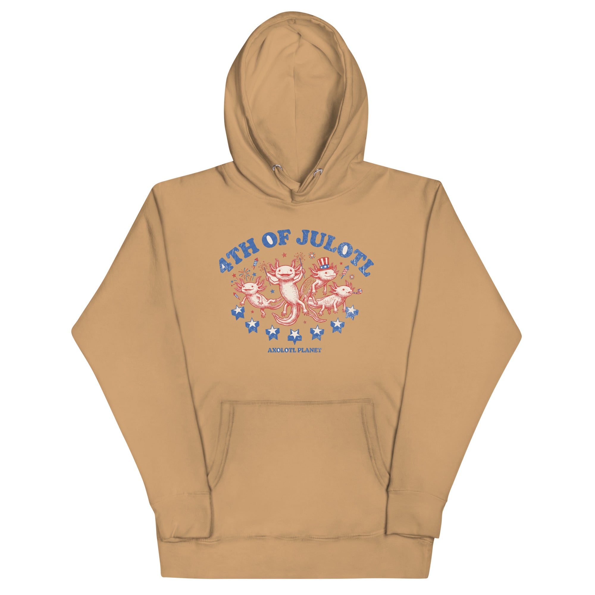 4th of Julotl Parade axolotl Premium Hoodie mockup