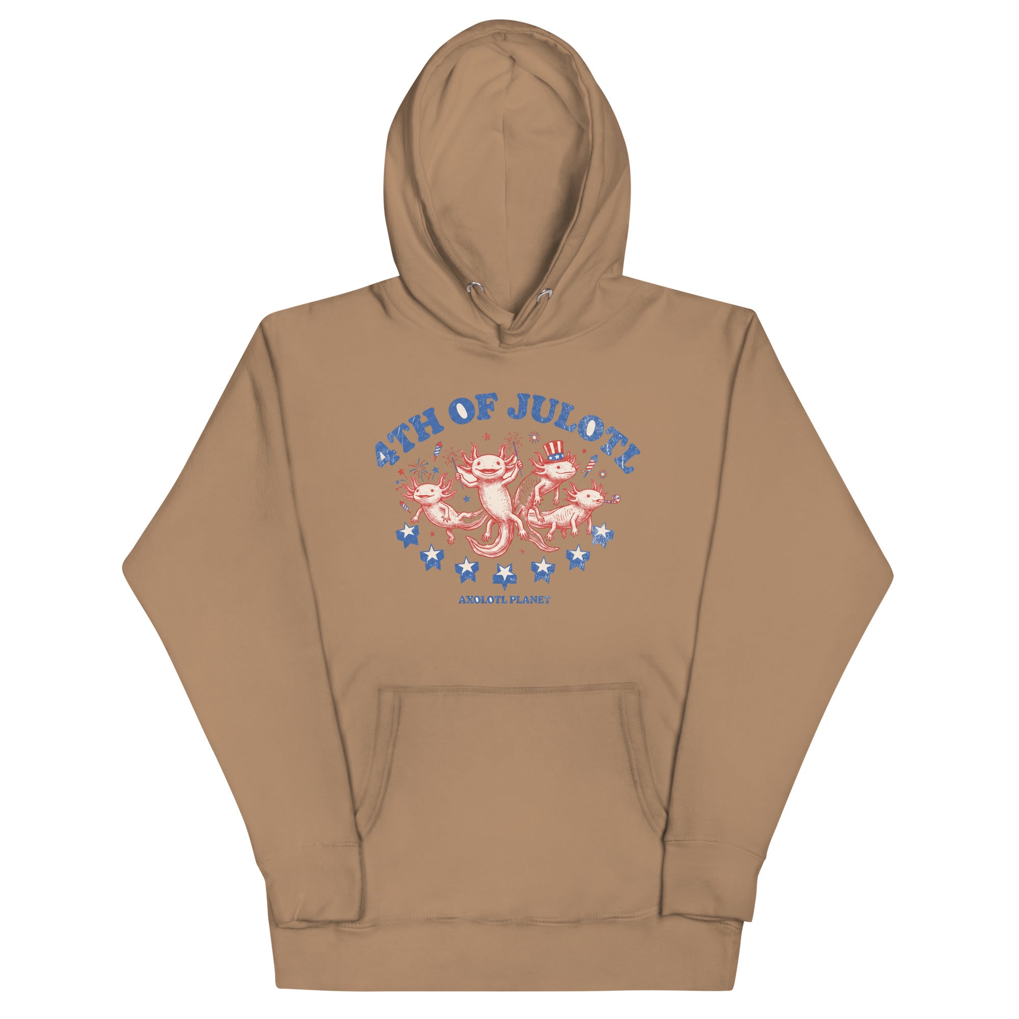 4th of Julotl Parade axolotl Premium Hoodie mockup