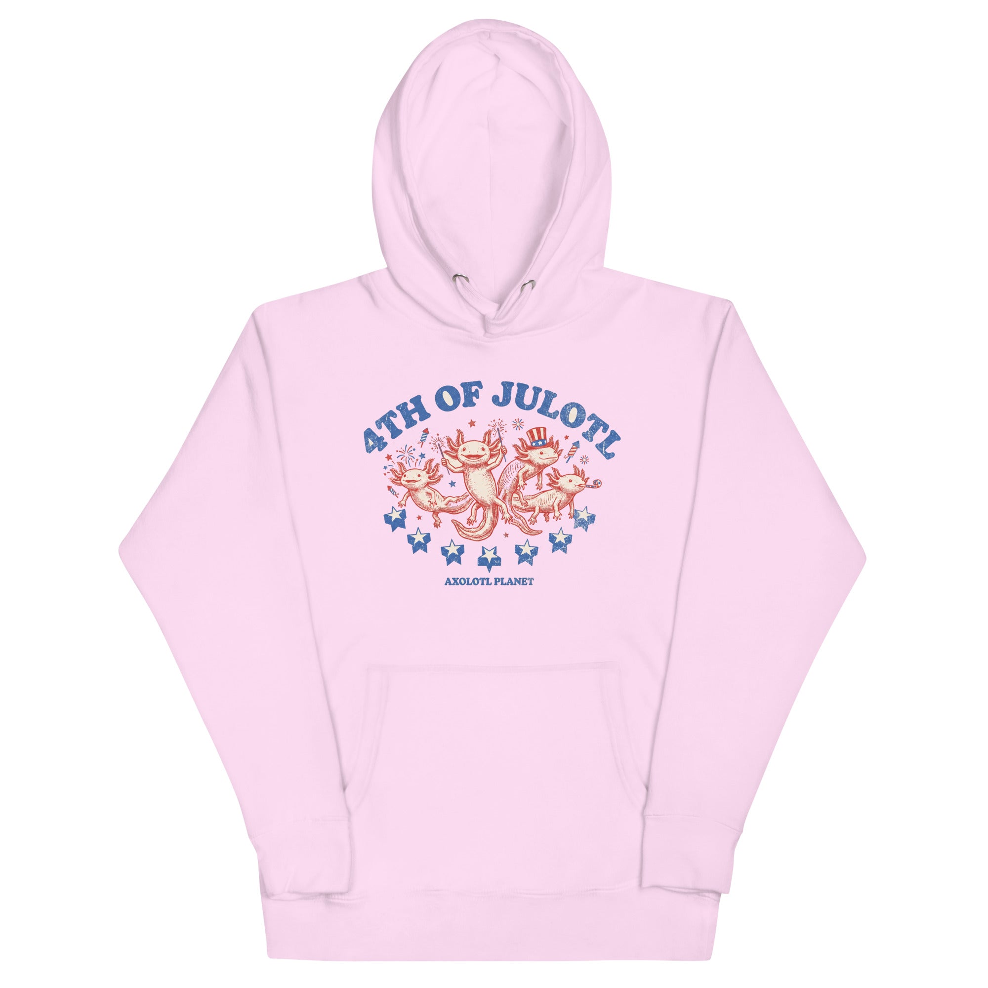4th of Julotl Parade axolotl Premium Hoodie mockup