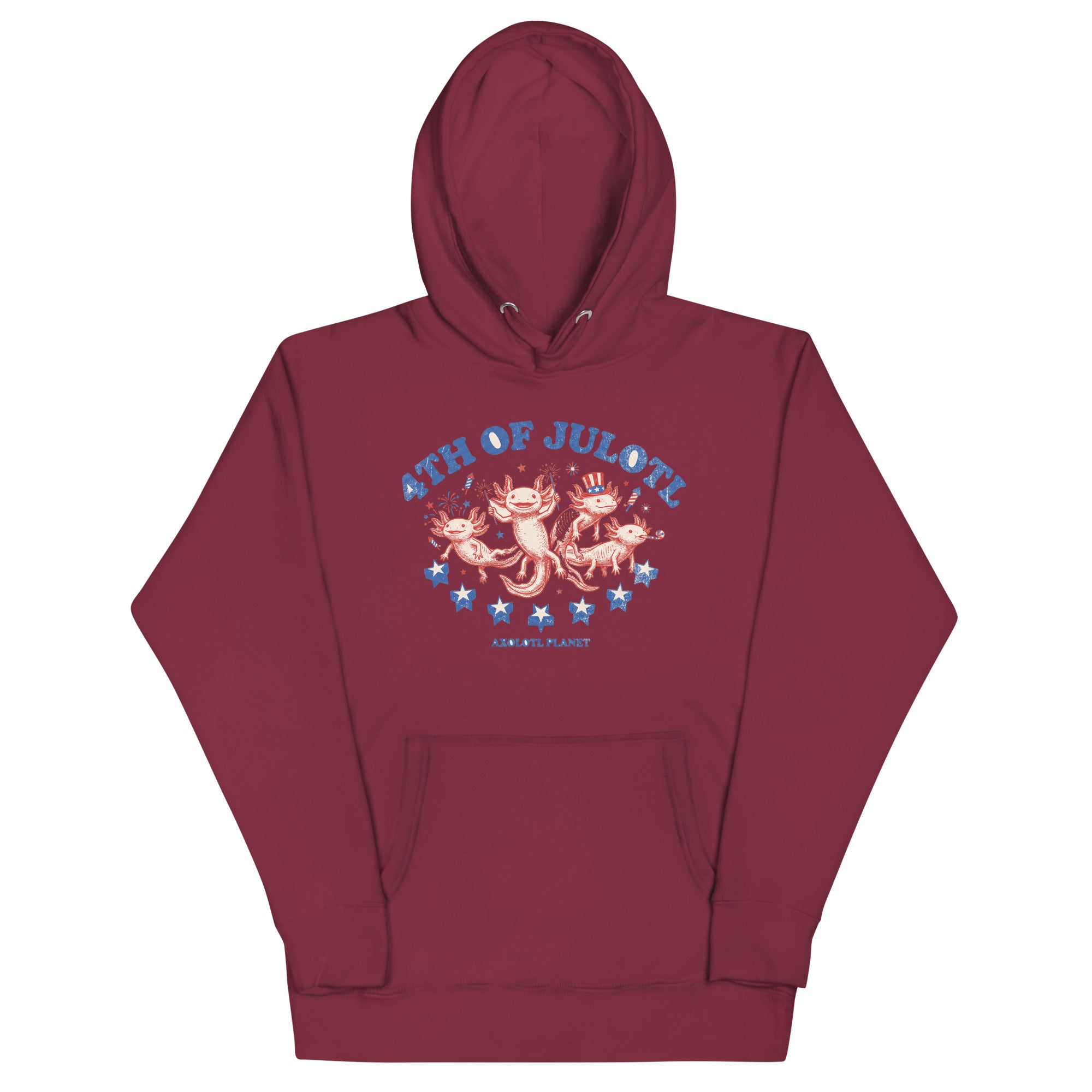 4th of Julotl Parade axolotl Premium Hoodie mockup