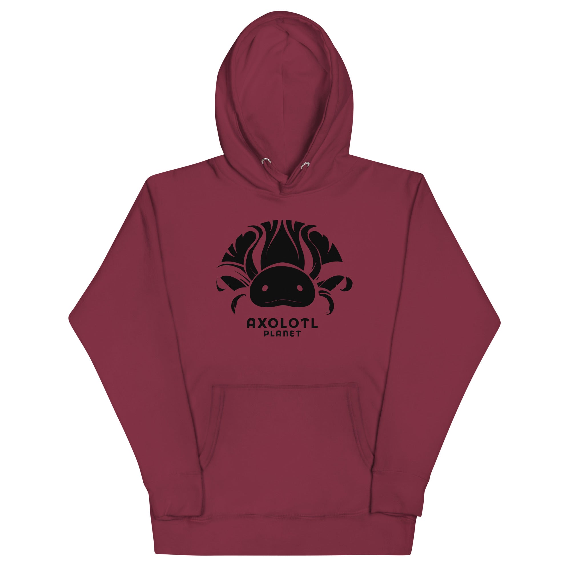 Axolotl Planet Logo (Black) axolotl Premium Hoodie mockup