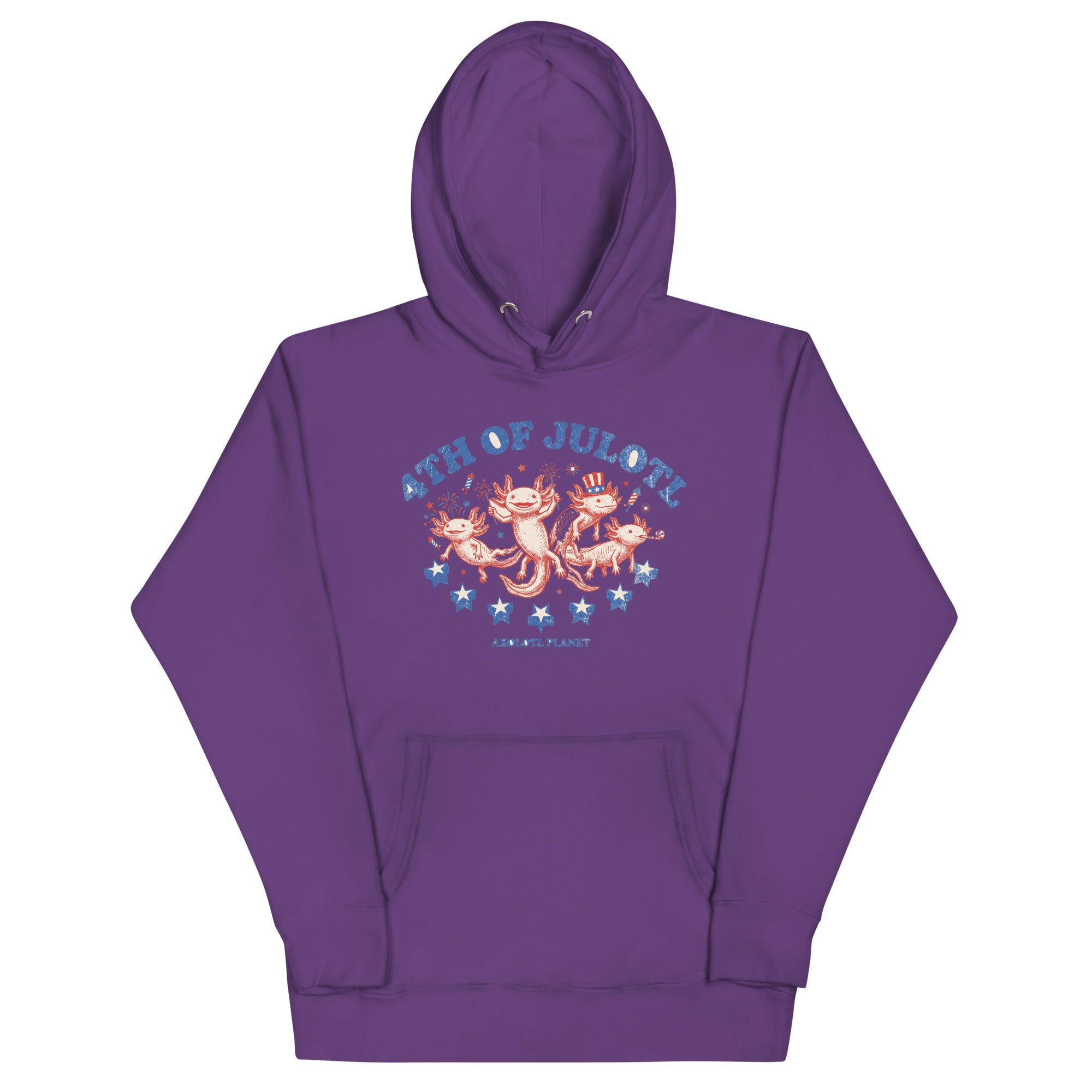 4th of Julotl Parade axolotl Premium Hoodie mockup
