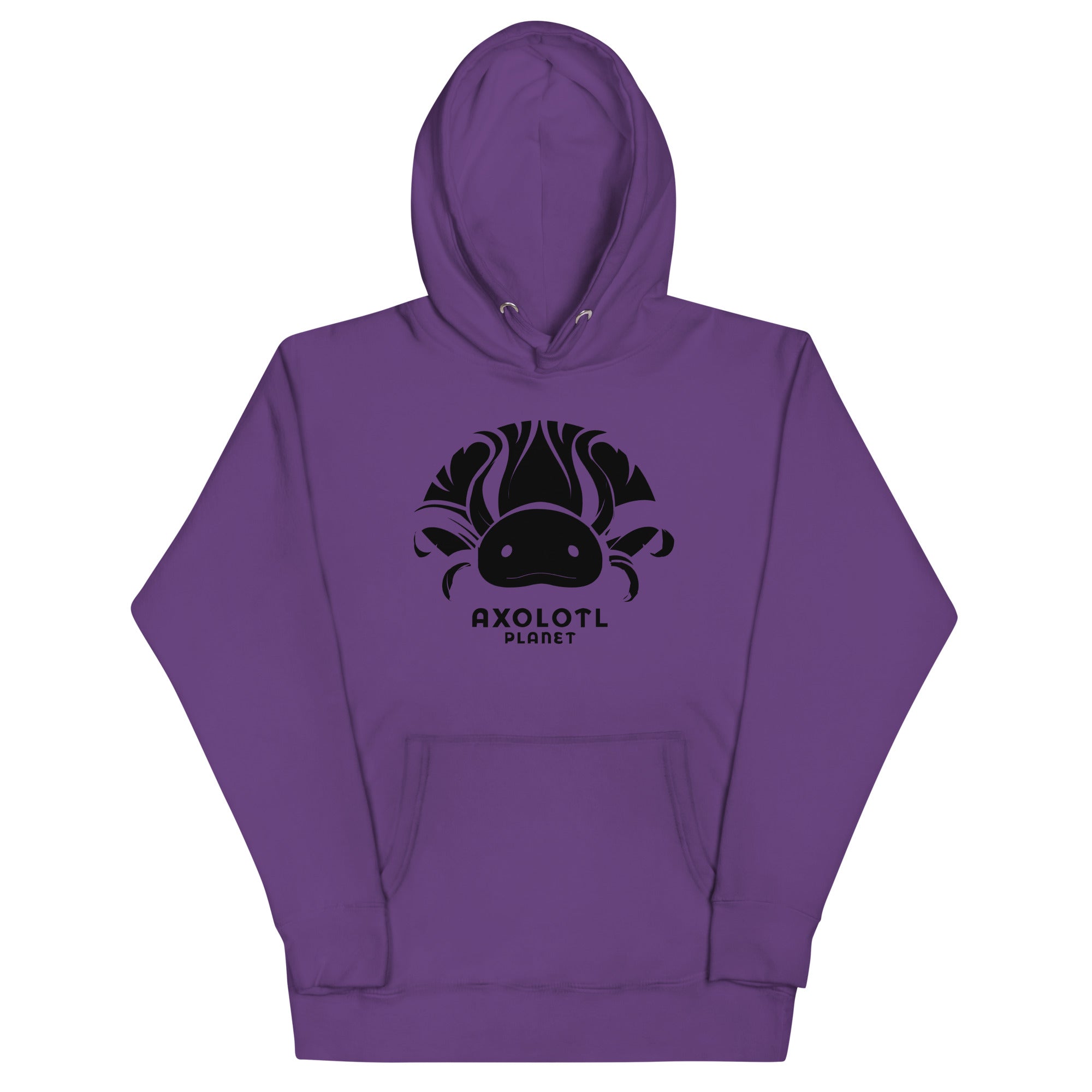 Axolotl Planet Logo (Black) axolotl Premium Hoodie mockup