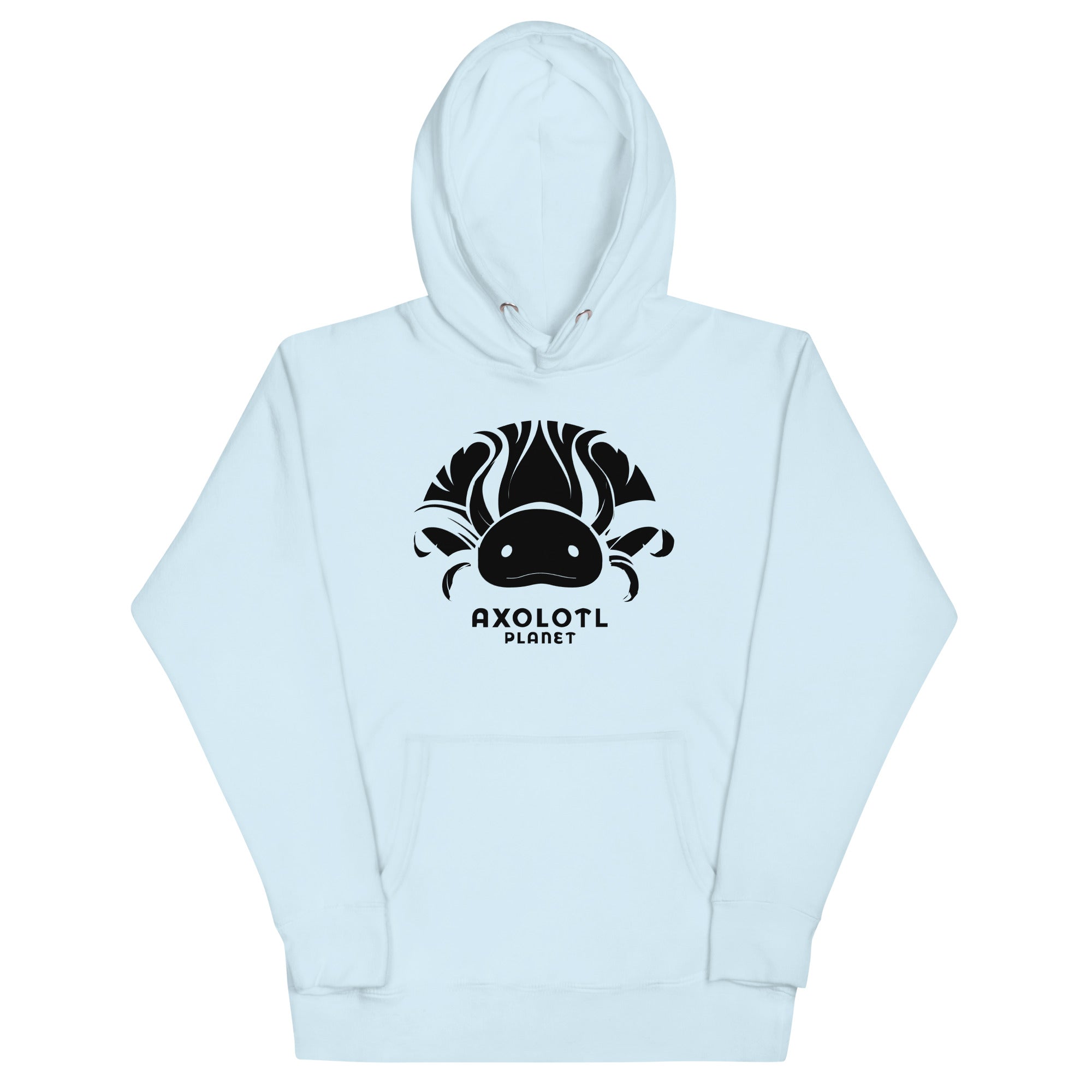 Axolotl Planet Logo (Black) axolotl Premium Hoodie mockup