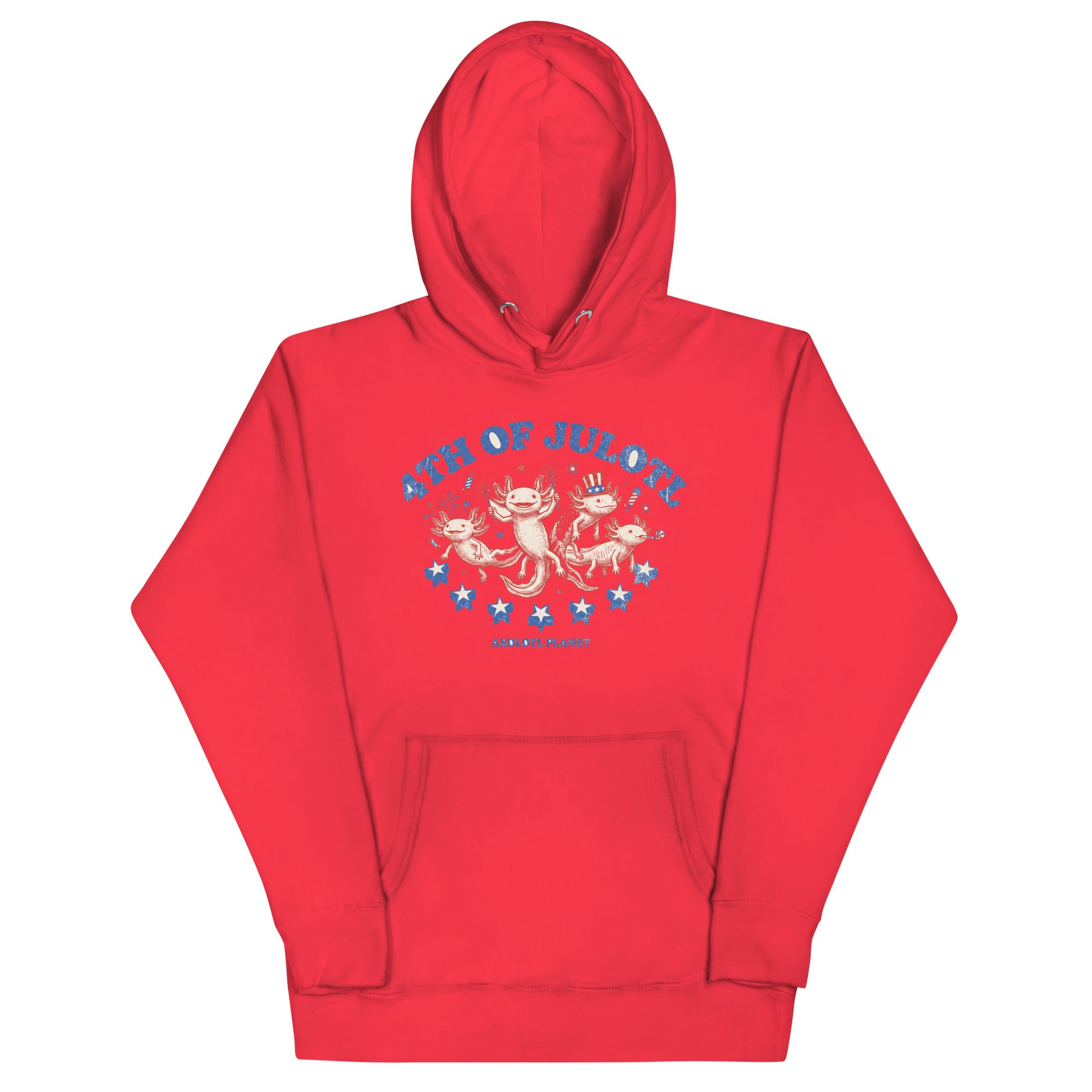 4th of Julotl Parade axolotl Premium Hoodie mockup