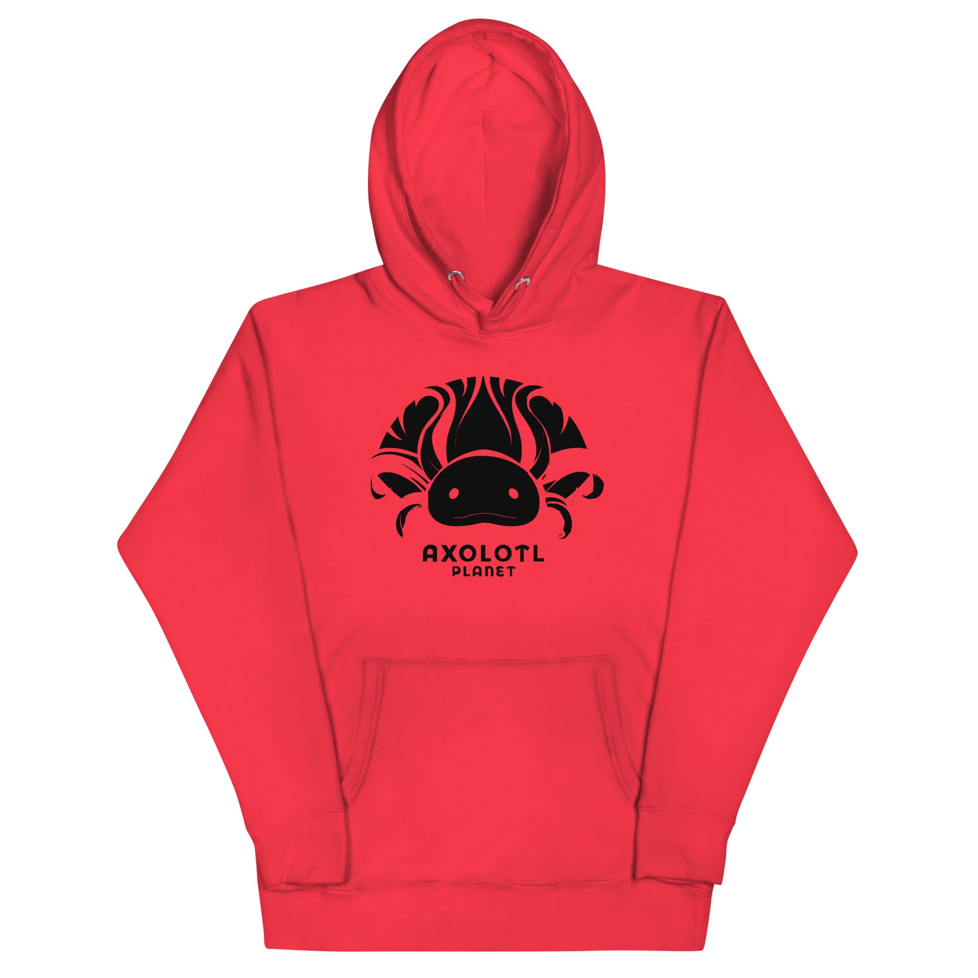 Axolotl Planet Logo (Black) axolotl Premium Hoodie mockup