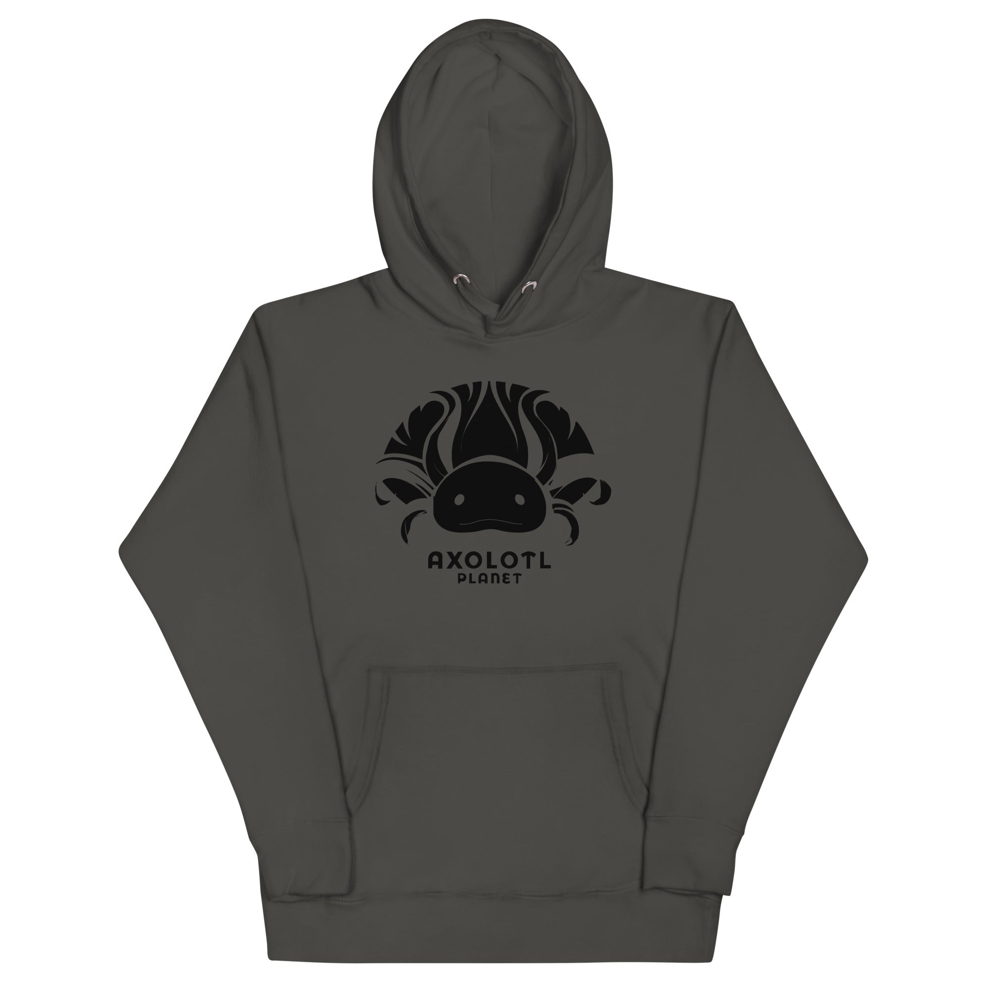 Axolotl Planet Logo (Black) axolotl Premium Hoodie mockup