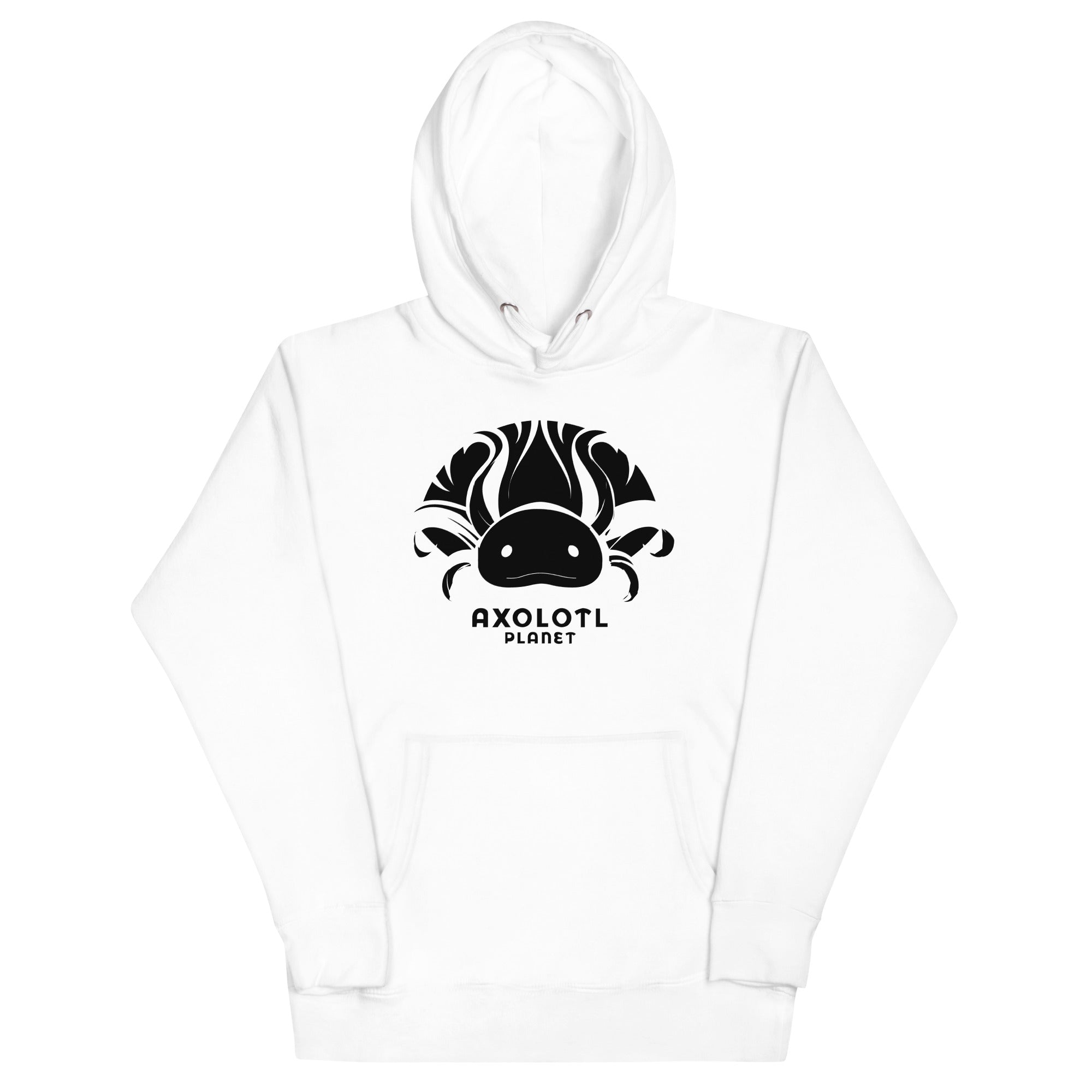 Axolotl Planet Logo (Black) axolotl Premium Hoodie mockup