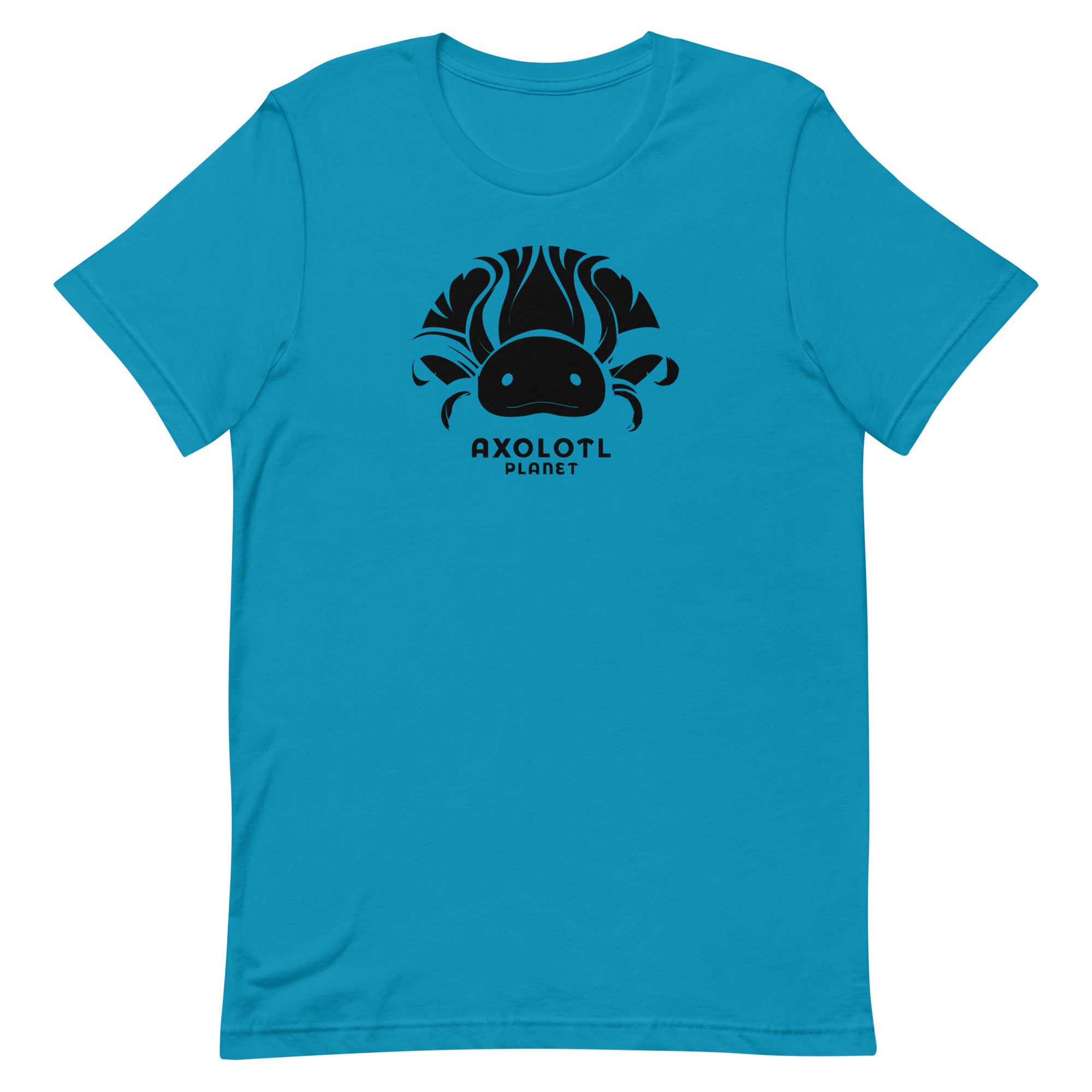 Axolotl Planet Logo (Black) axolotl T-Shirt mockup