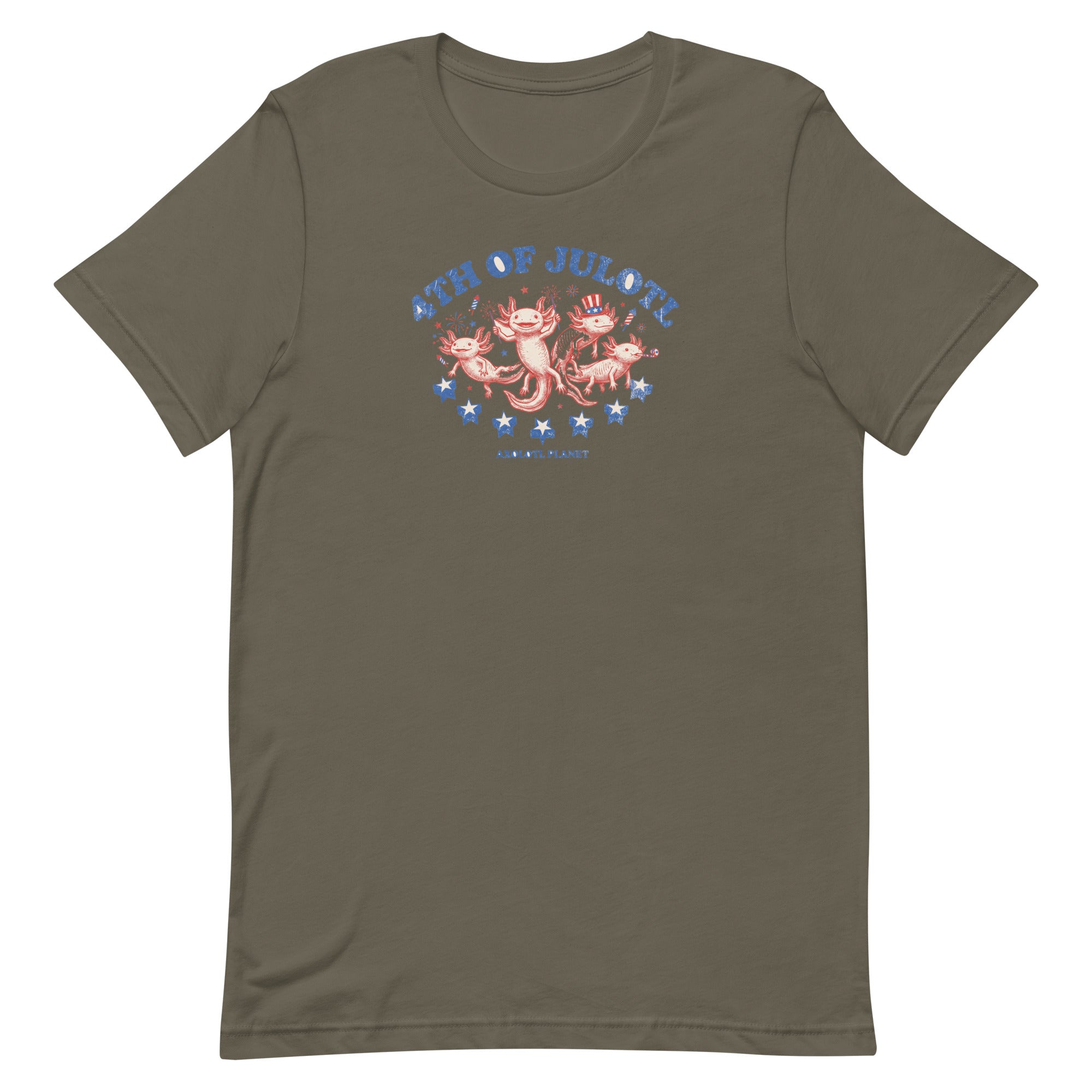 4th of Julotl Parade axolotl T-Shirt mockup