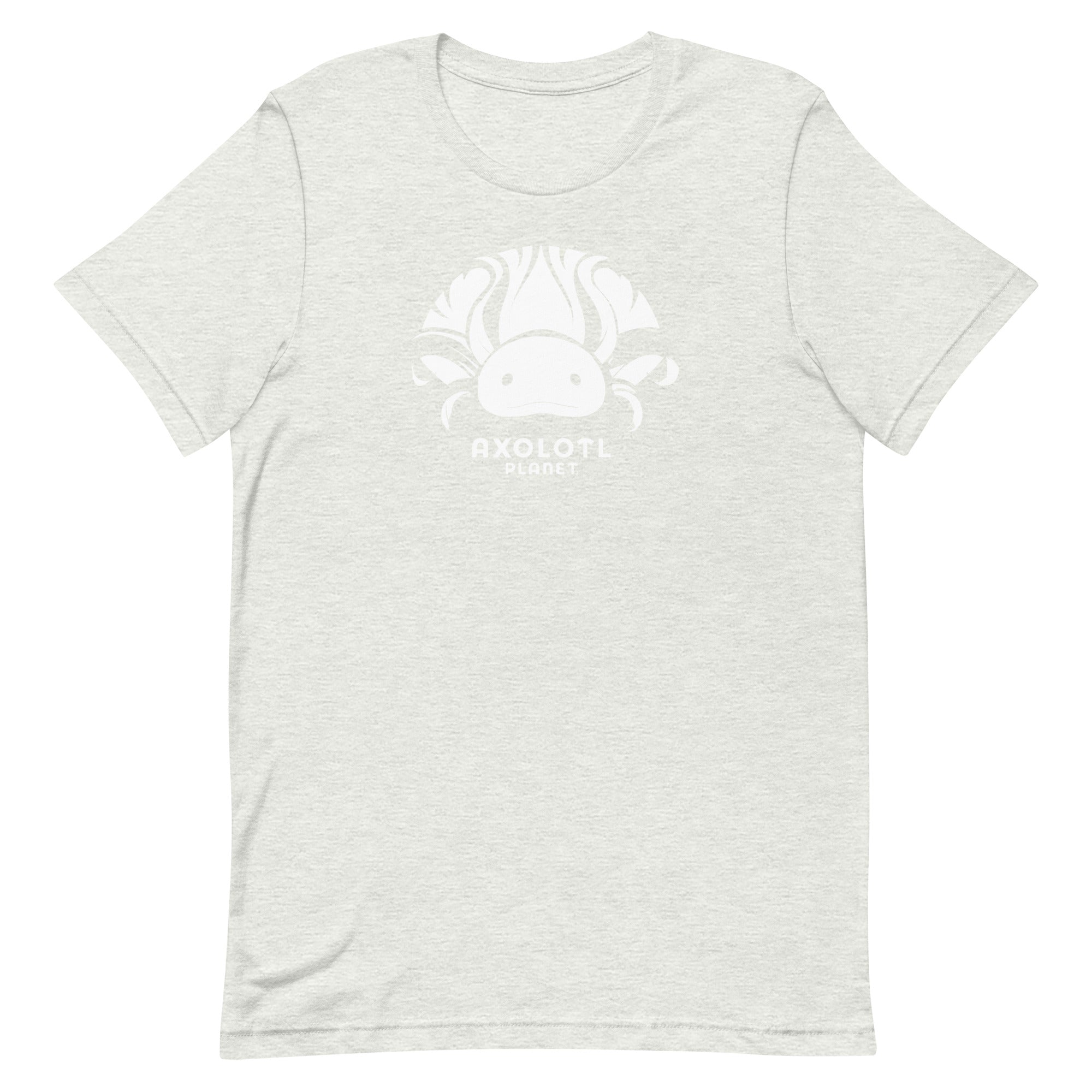 Axolotl Planet Logo (White) axolotl T-Shirt mockup