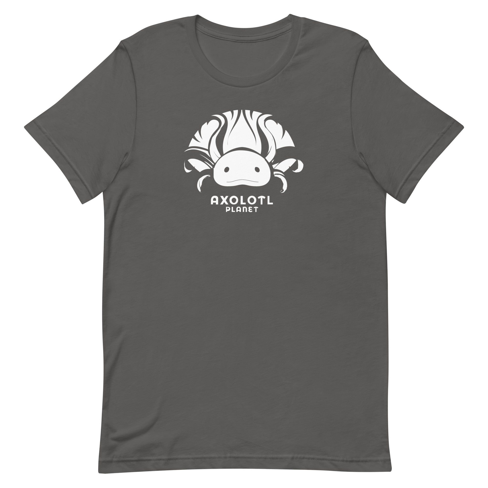 Axolotl Planet Logo (White) axolotl T-Shirt mockup