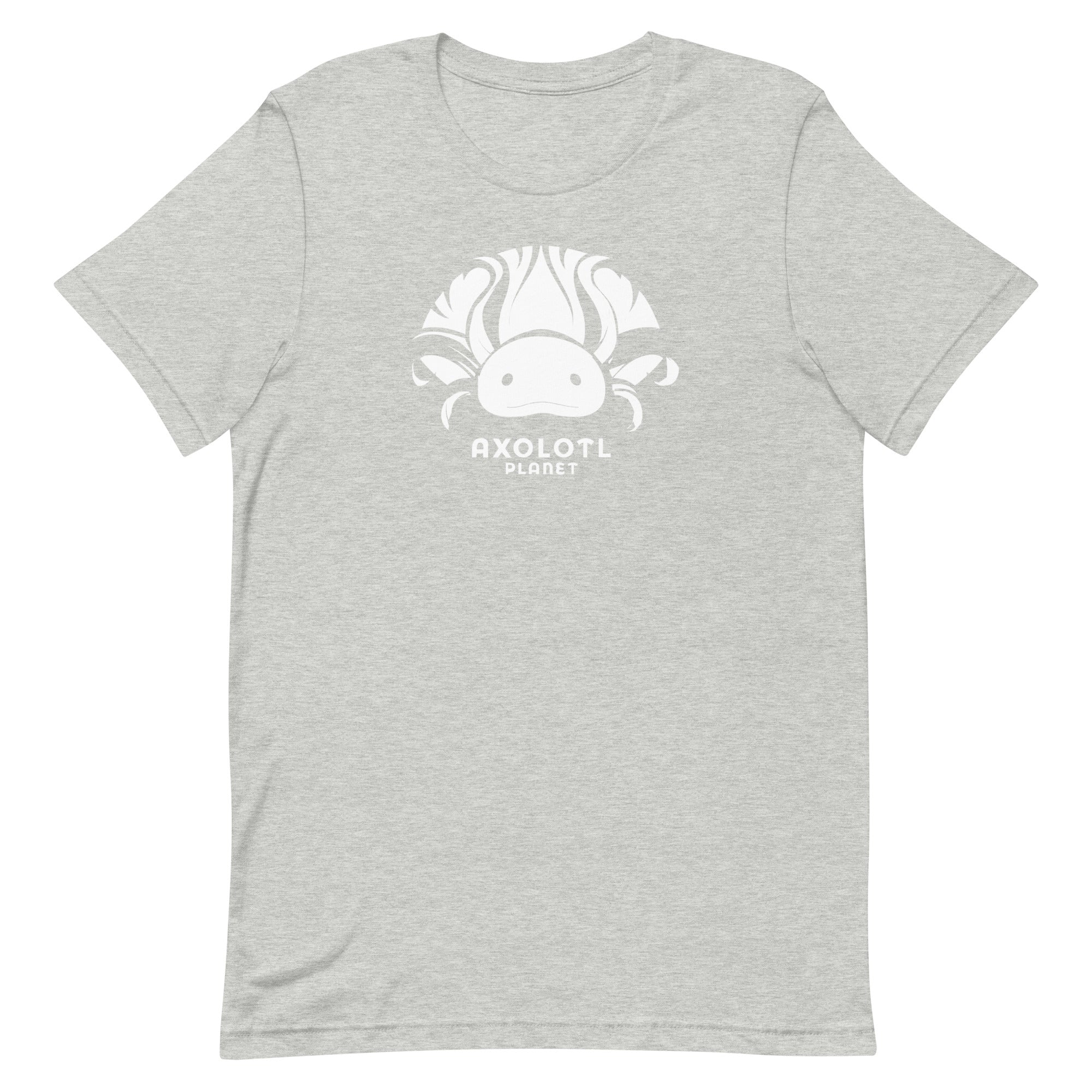 Axolotl Planet Logo (White) axolotl T-Shirt mockup