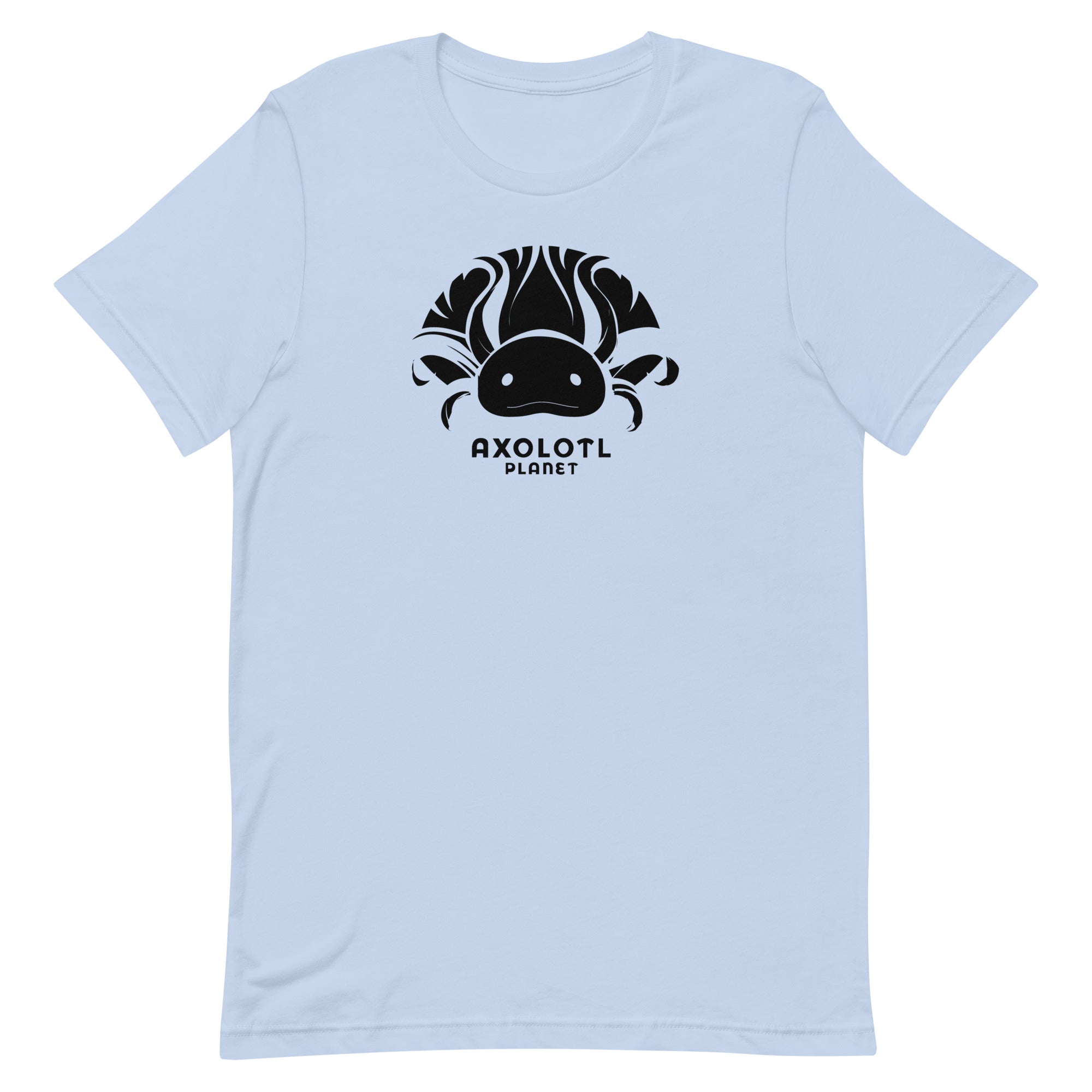 Axolotl Planet Logo (Black) axolotl T-Shirt mockup