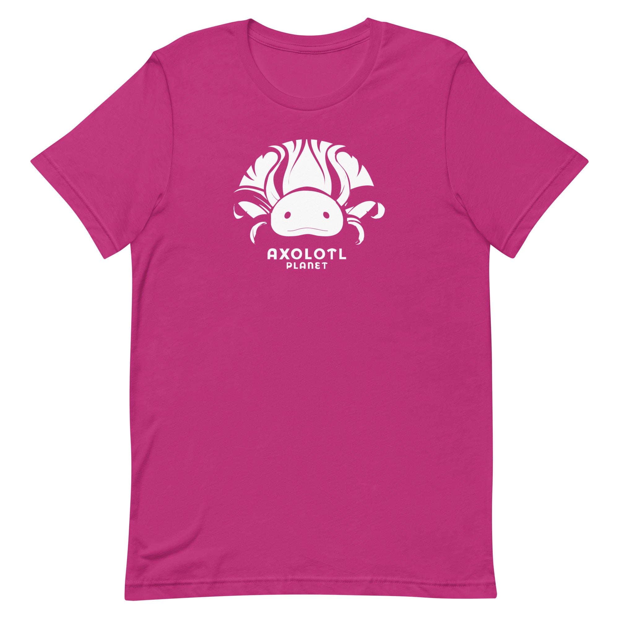 Axolotl Planet Logo (White) axolotl T-Shirt mockup