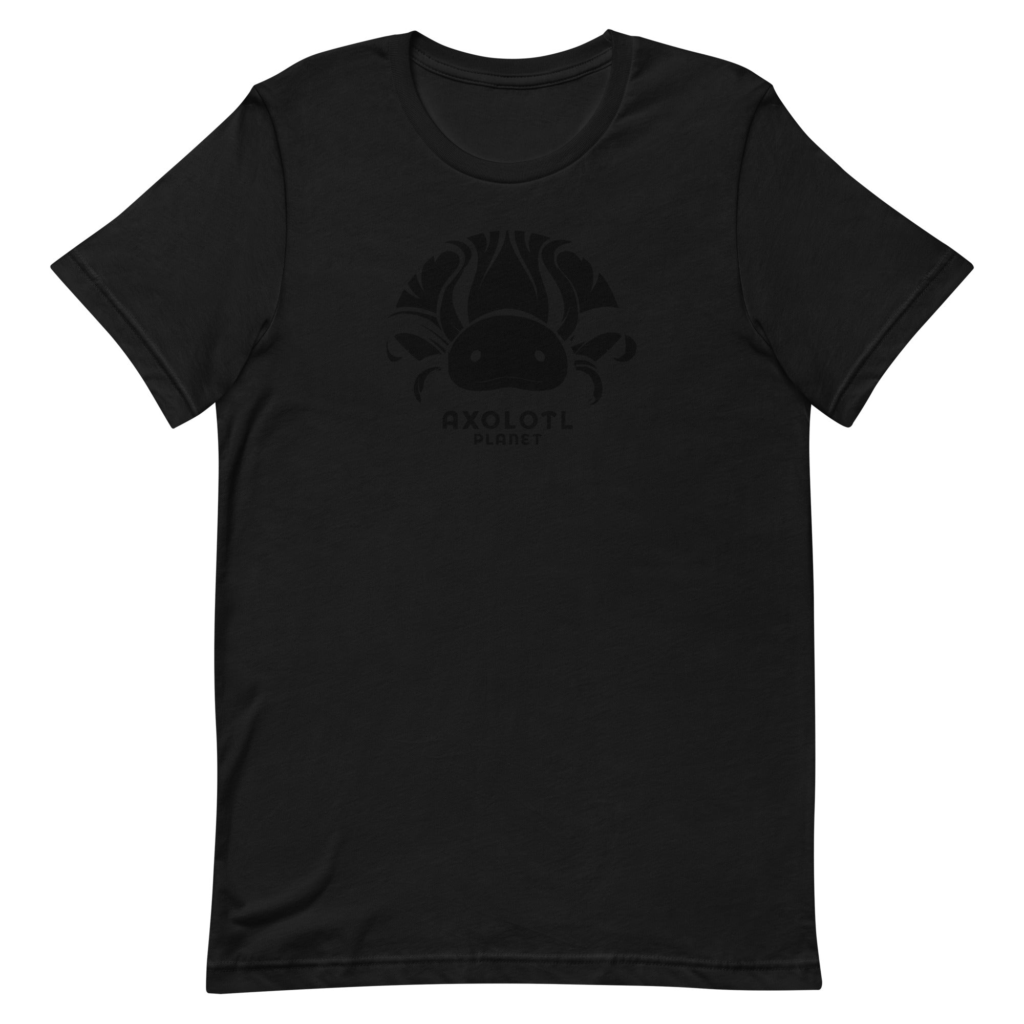 Axolotl Planet Logo (Black) axolotl T-Shirt mockup