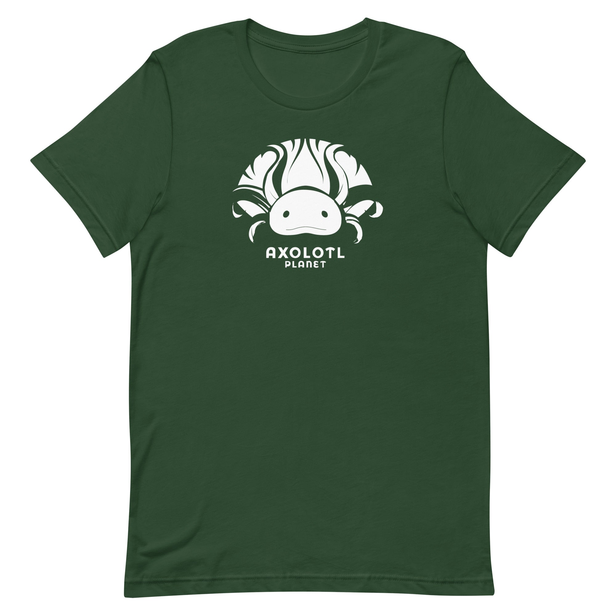 Axolotl Planet Logo (White) axolotl T-Shirt mockup