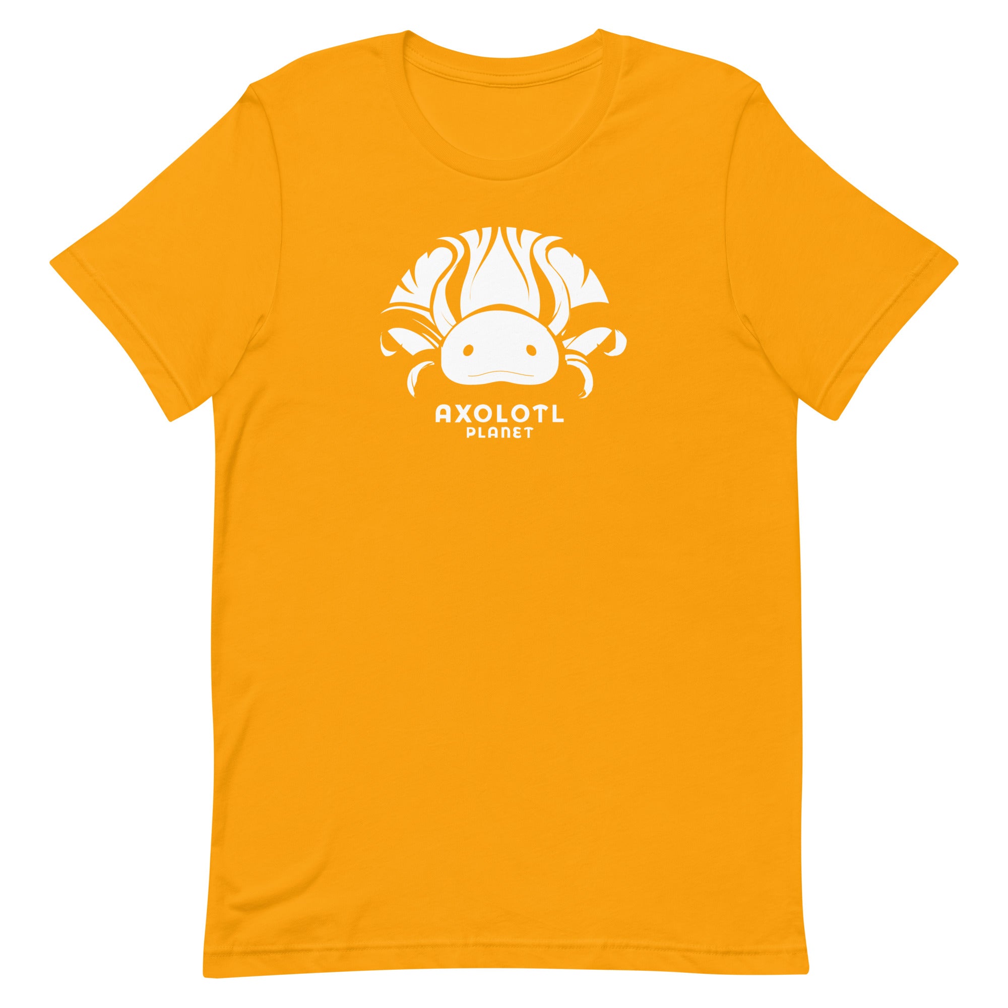 Axolotl Planet Logo (White) axolotl T-Shirt mockup