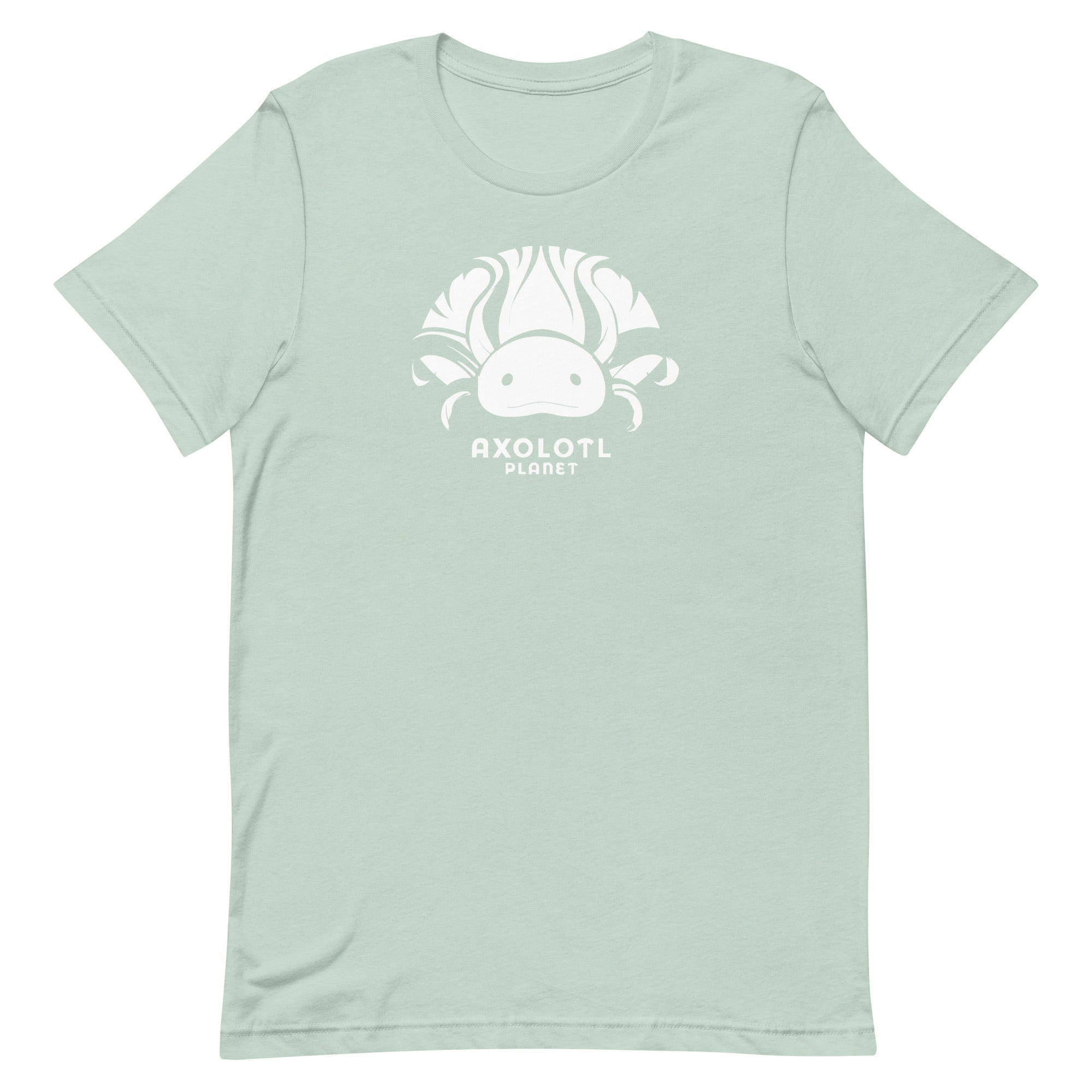 Axolotl Planet Logo (White) axolotl T-Shirt mockup