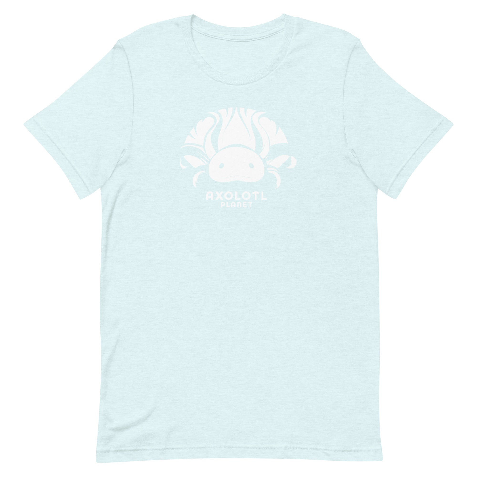 Axolotl Planet Logo (White) axolotl T-Shirt mockup