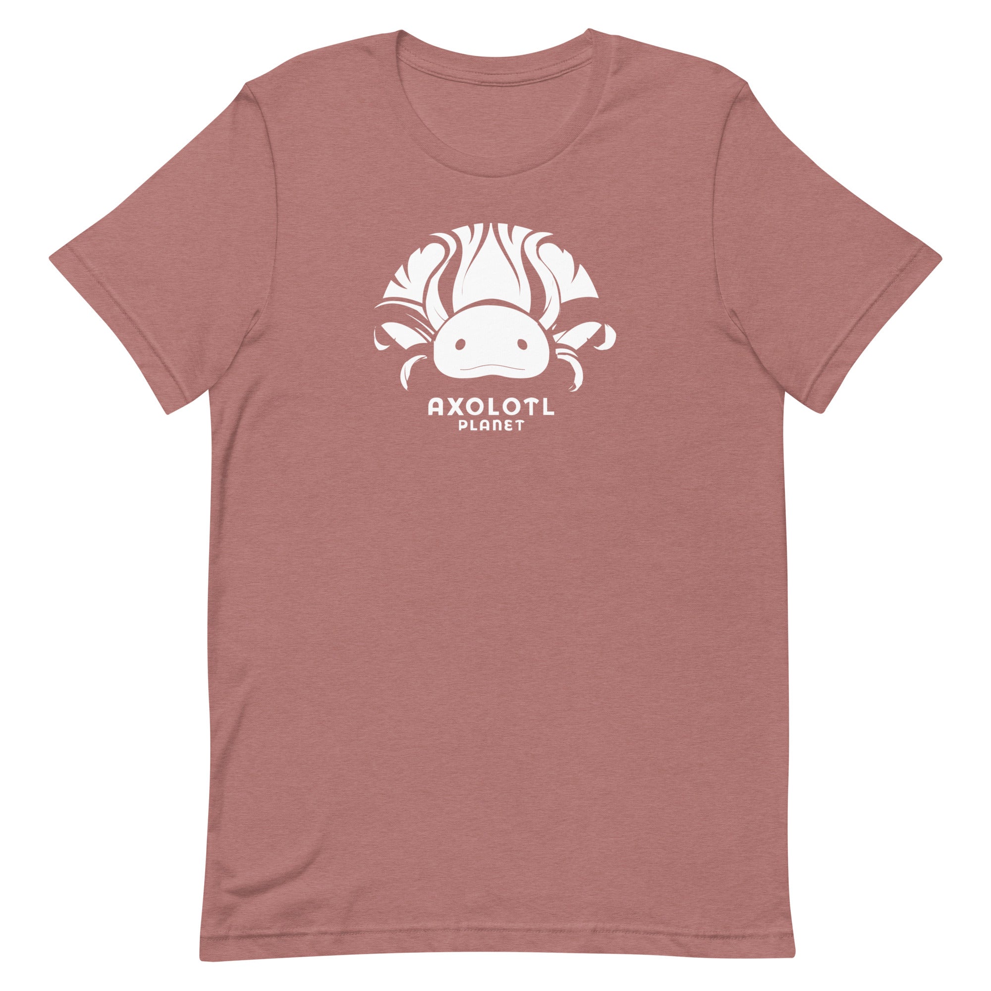 Axolotl Planet Logo (White) axolotl T-Shirt mockup