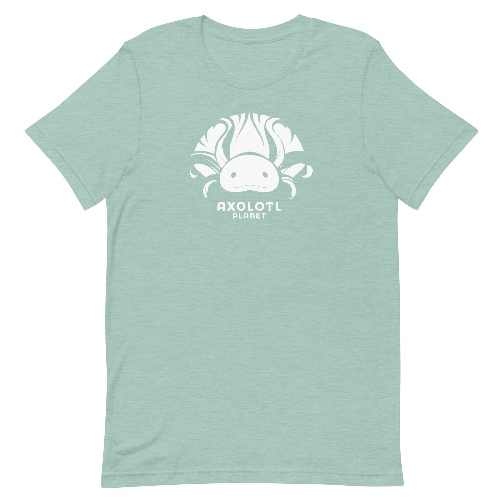 Axolotl Planet Logo (White) axolotl T-Shirt mockup