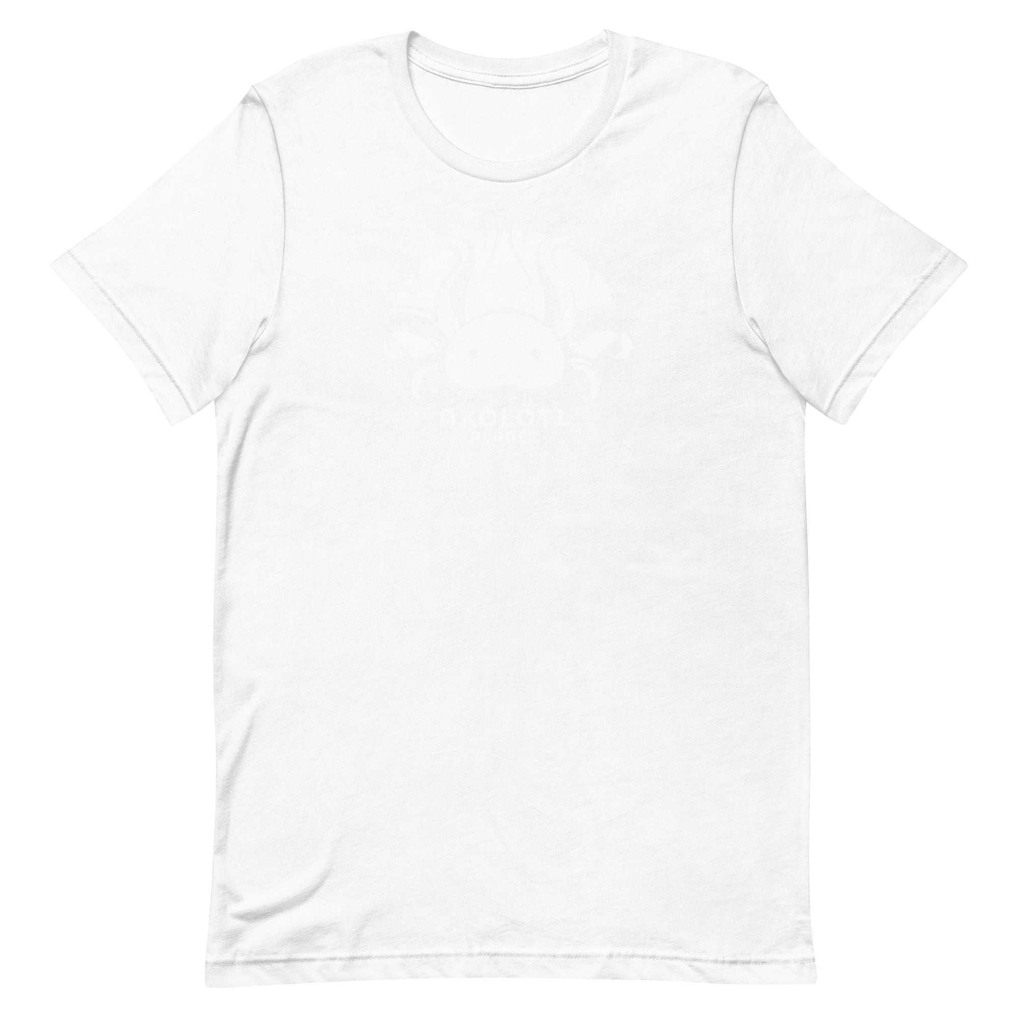 Axolotl Planet Logo (White) axolotl T-Shirt mockup