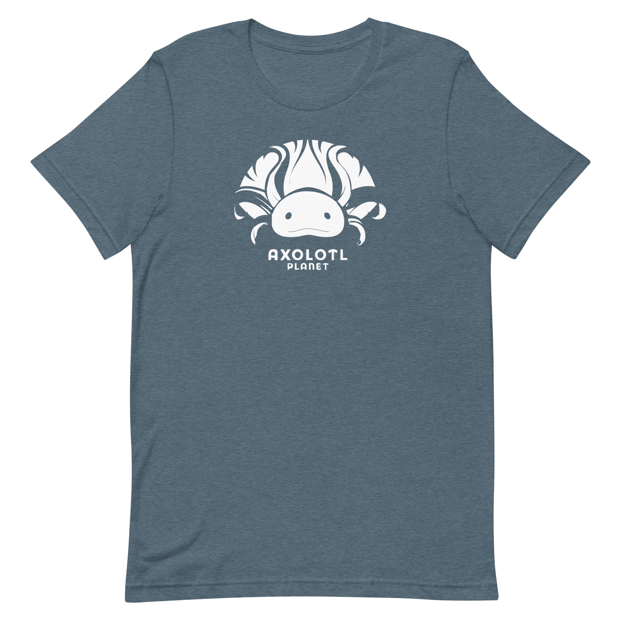 Axolotl Planet Logo (White) axolotl T-Shirt mockup