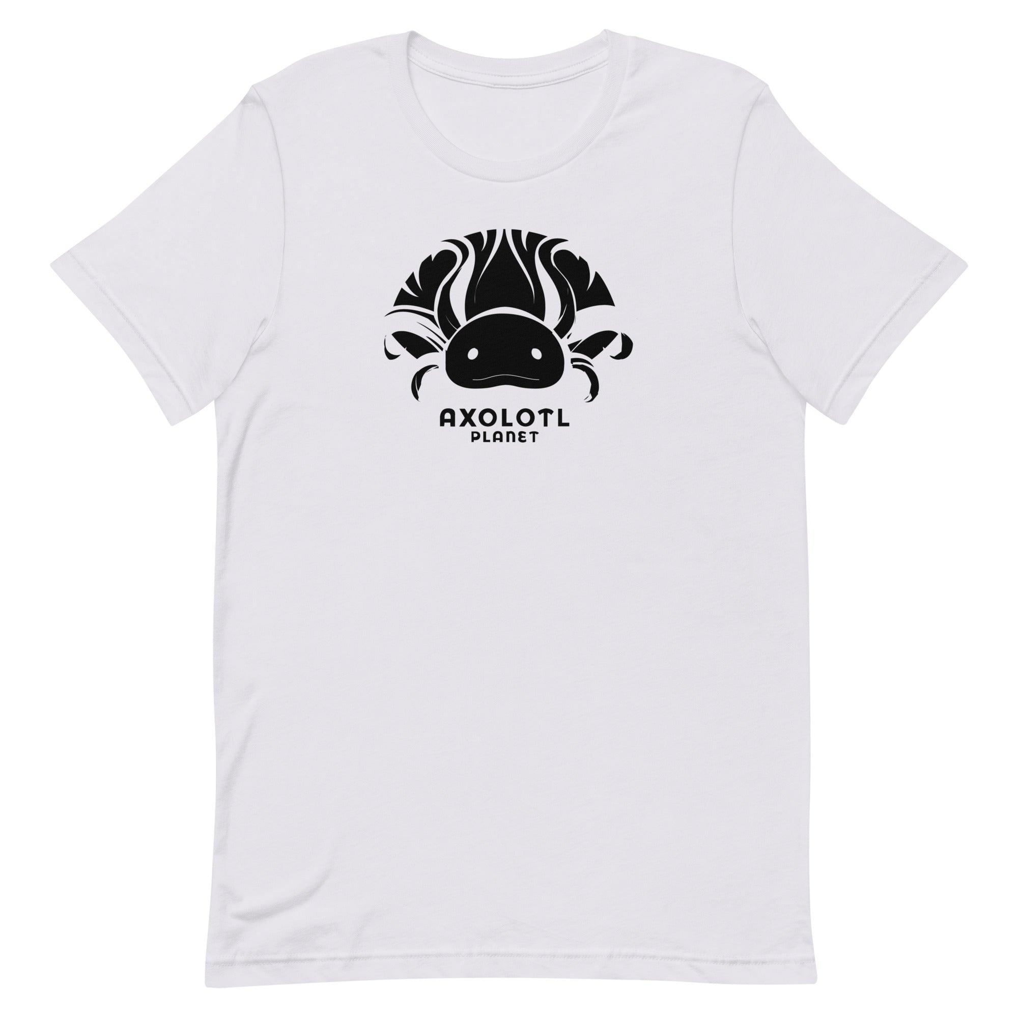 Axolotl Planet Logo (Black) axolotl T-Shirt mockup