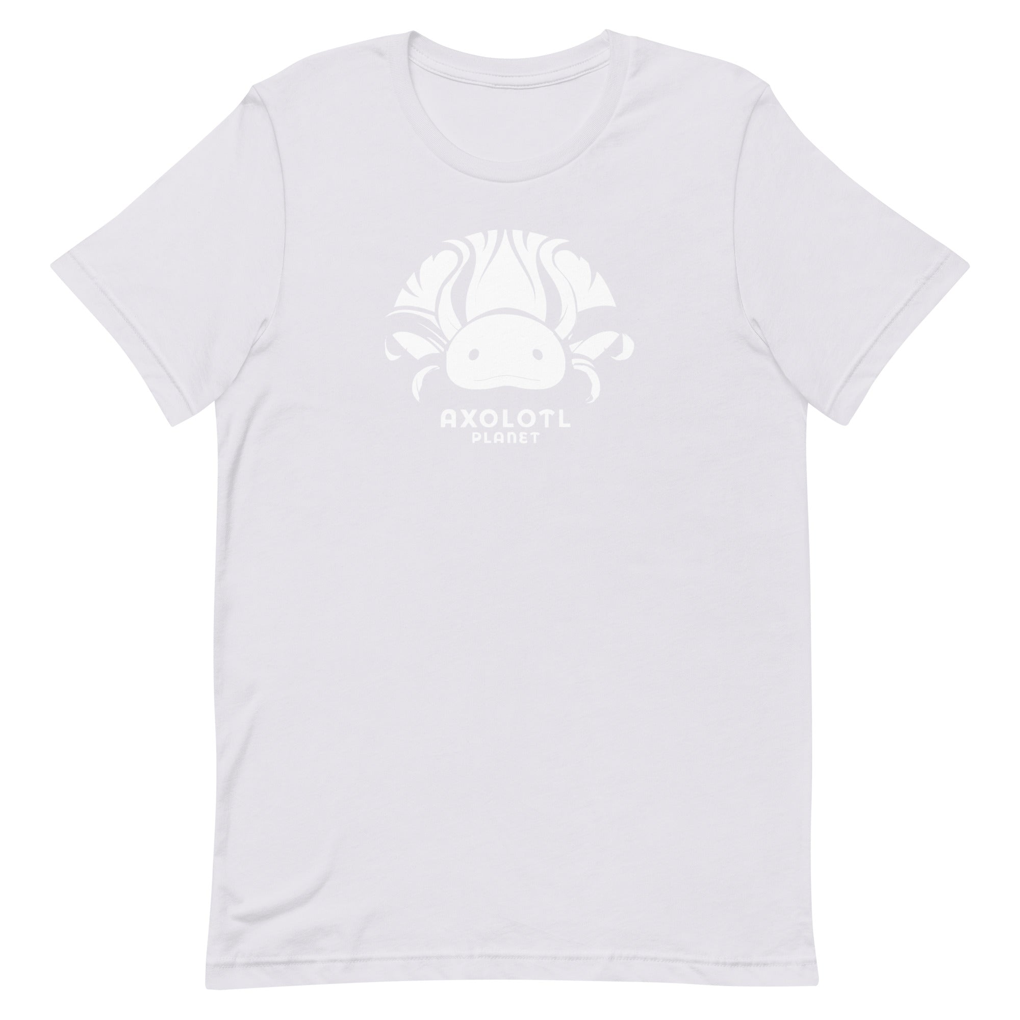 Axolotl Planet Logo (White) axolotl T-Shirt mockup