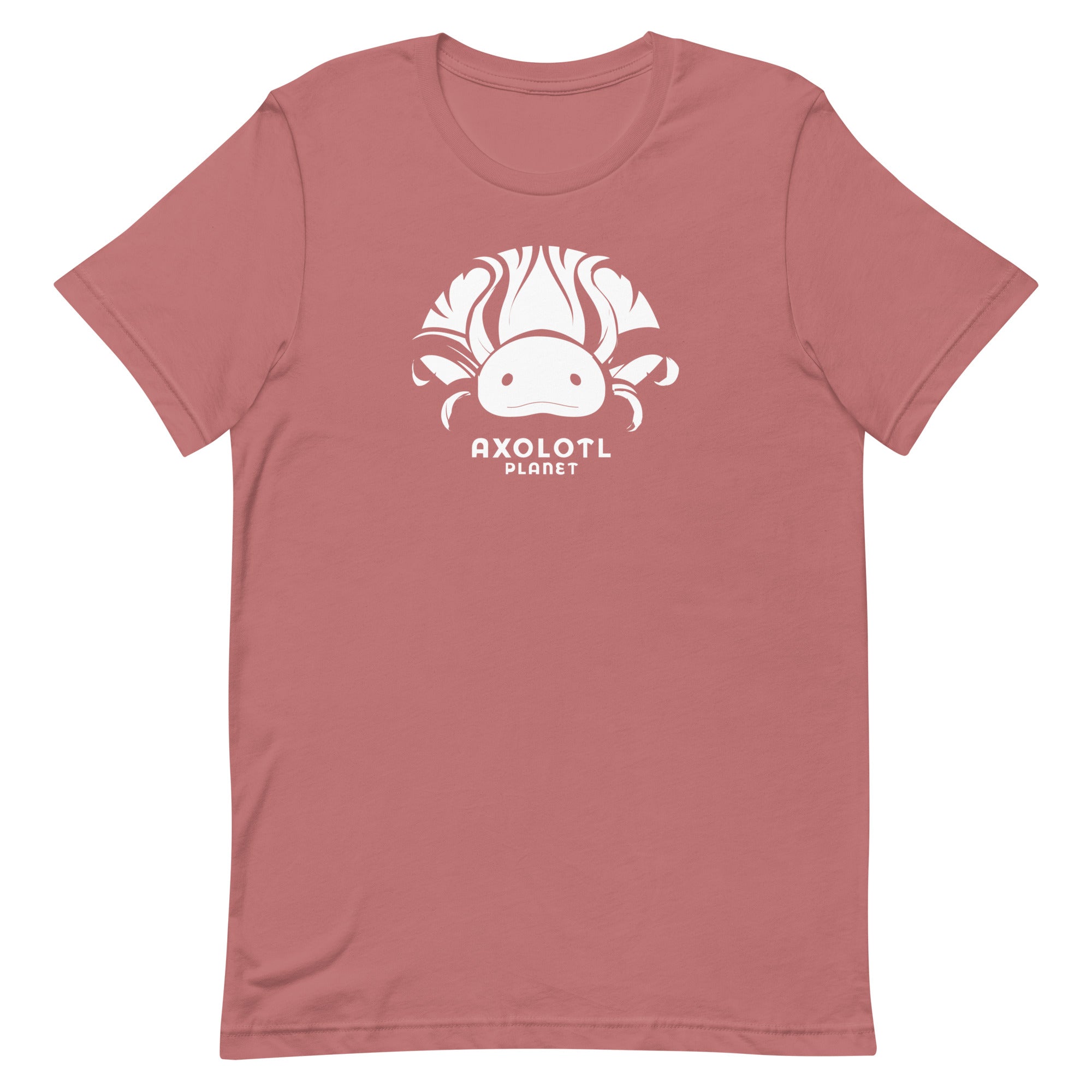 Axolotl Planet Logo (White) axolotl T-Shirt mockup