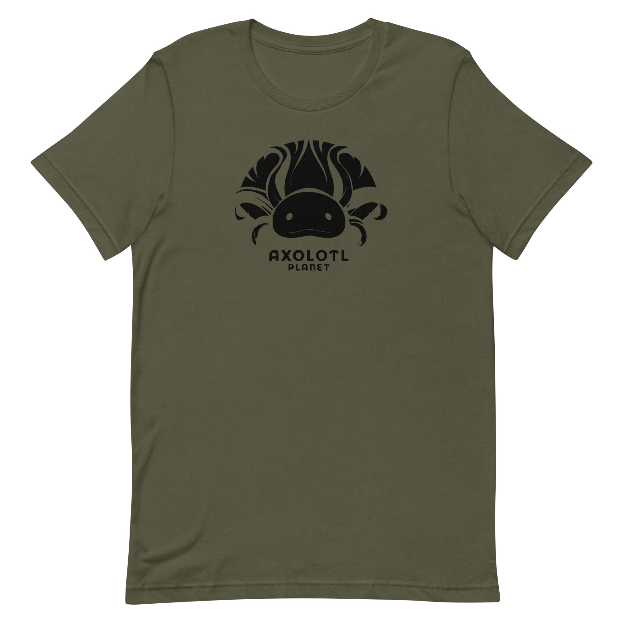 Axolotl Planet Logo (Black) axolotl T-Shirt mockup