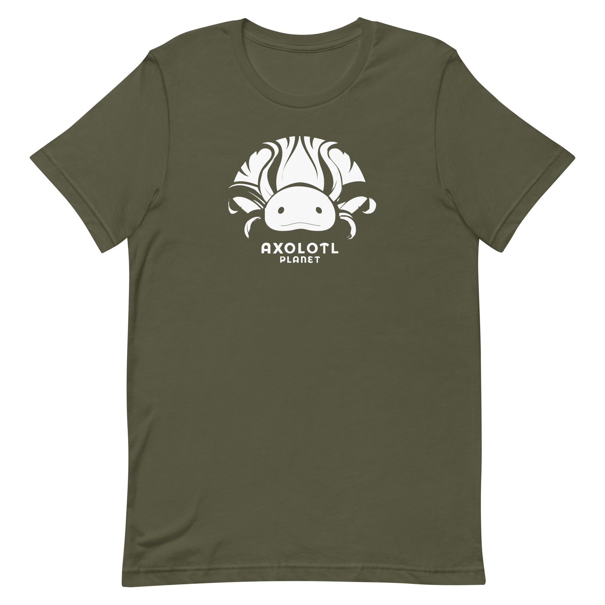 Axolotl Planet Logo (White) axolotl T-Shirt mockup