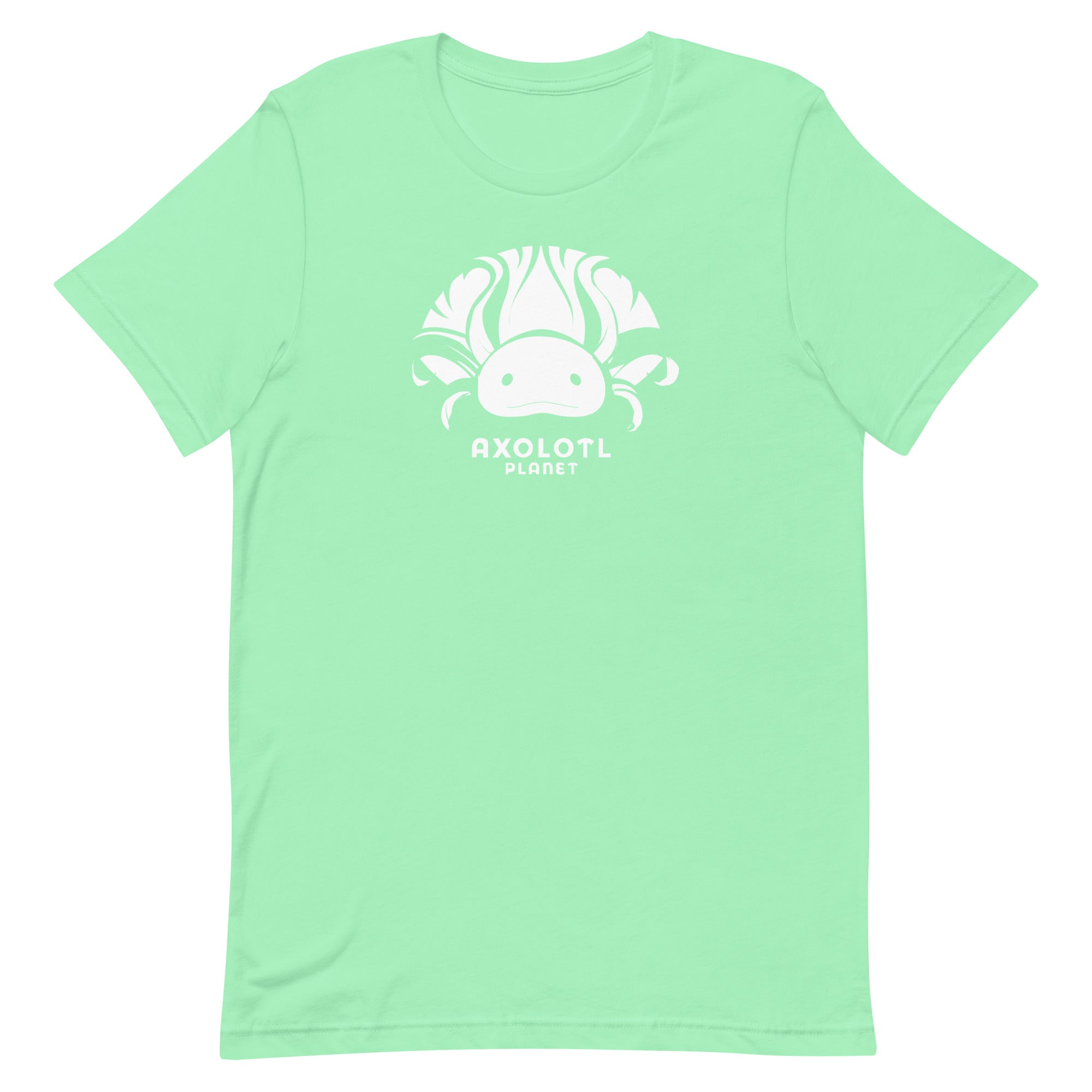 Axolotl Planet Logo (White) axolotl T-Shirt mockup