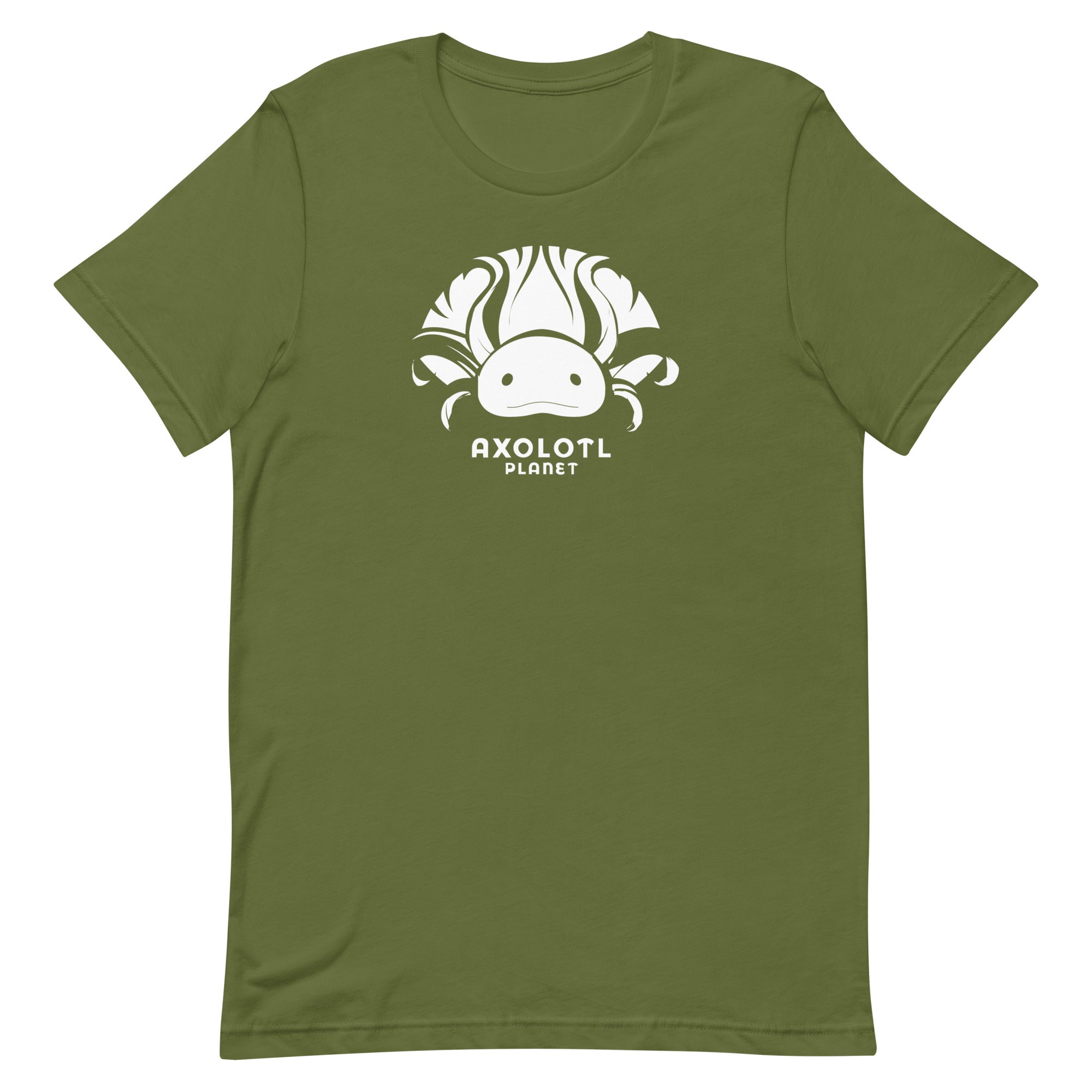 Axolotl Planet Logo (White) axolotl T-Shirt mockup