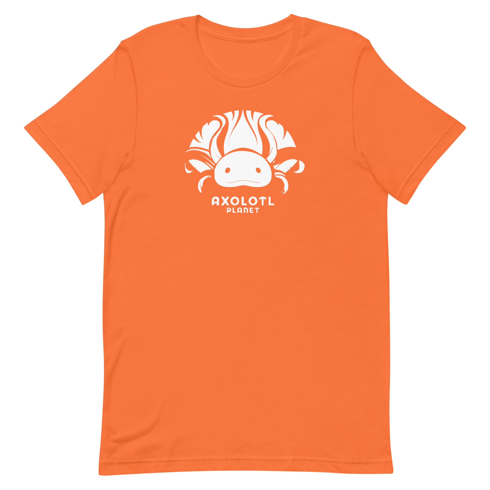 Axolotl Planet Logo (White) axolotl T-Shirt mockup