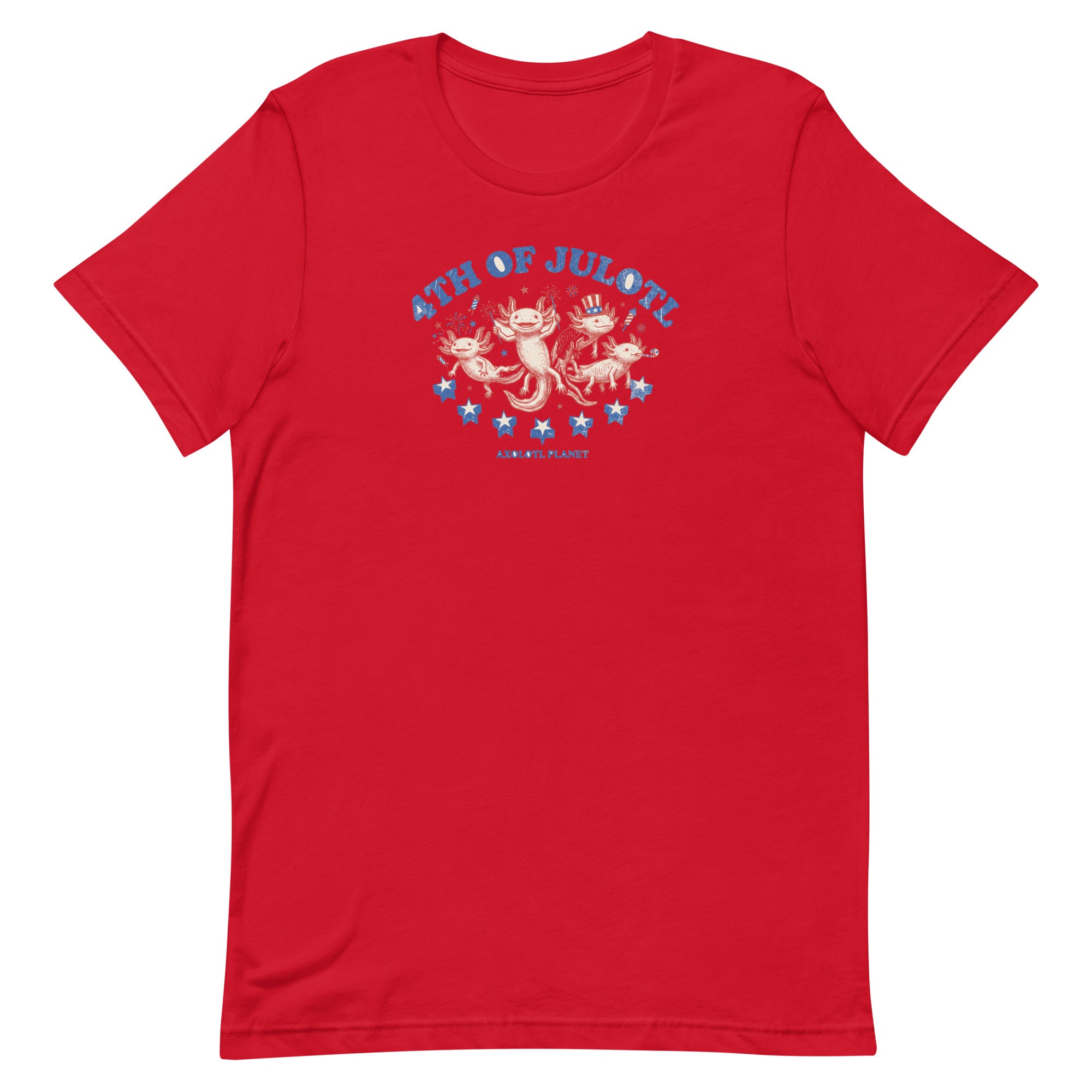 4th of Julotl Parade axolotl T-Shirt mockup