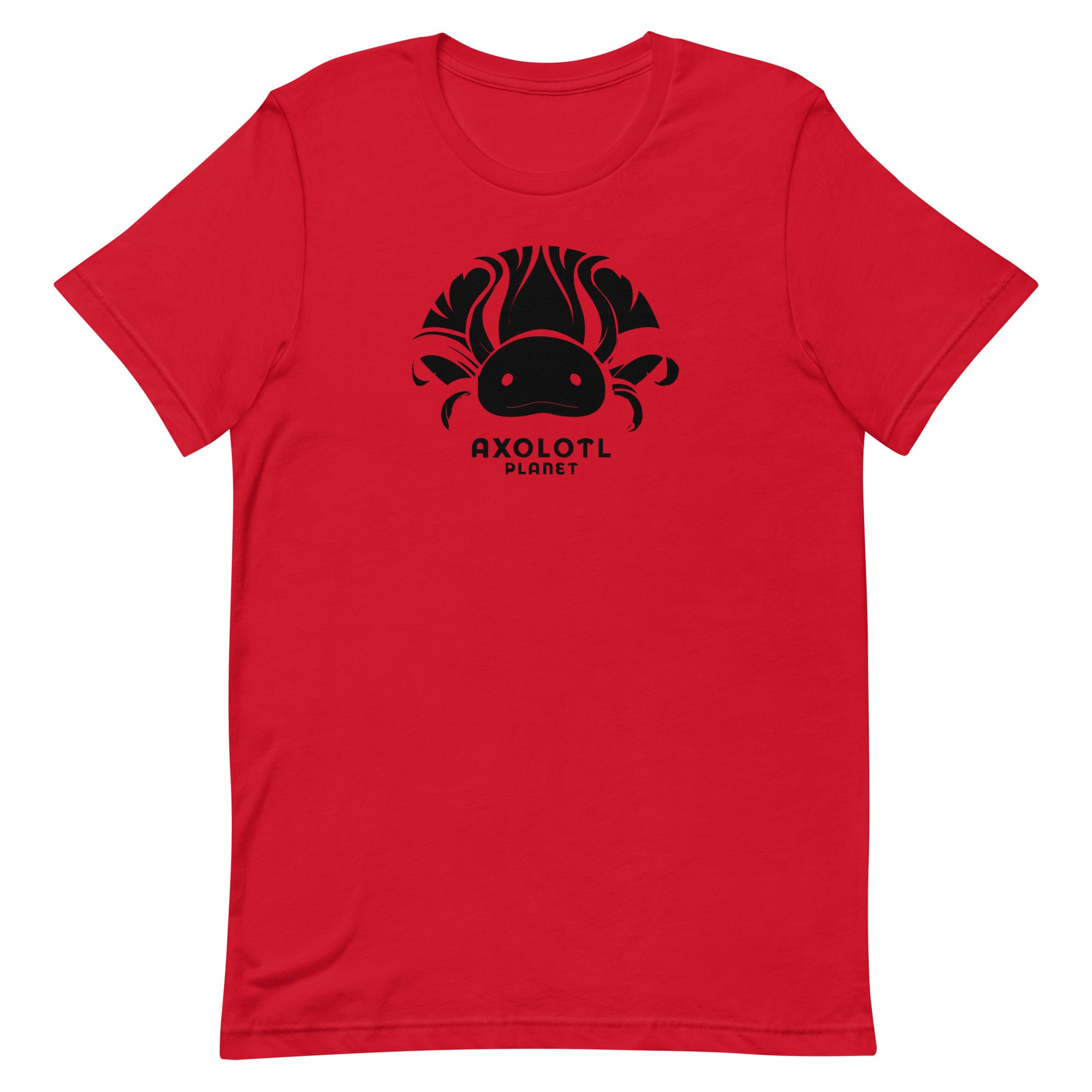Axolotl Planet Logo (Black) axolotl T-Shirt mockup