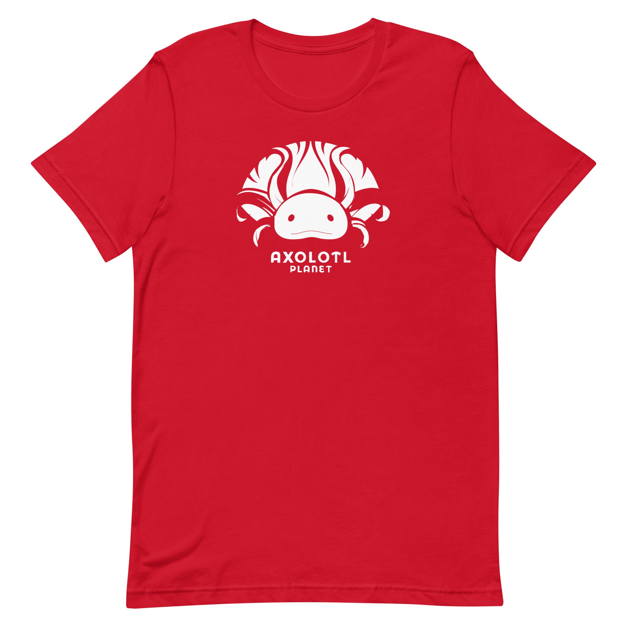 Axolotl Planet Logo (White) axolotl T-Shirt mockup