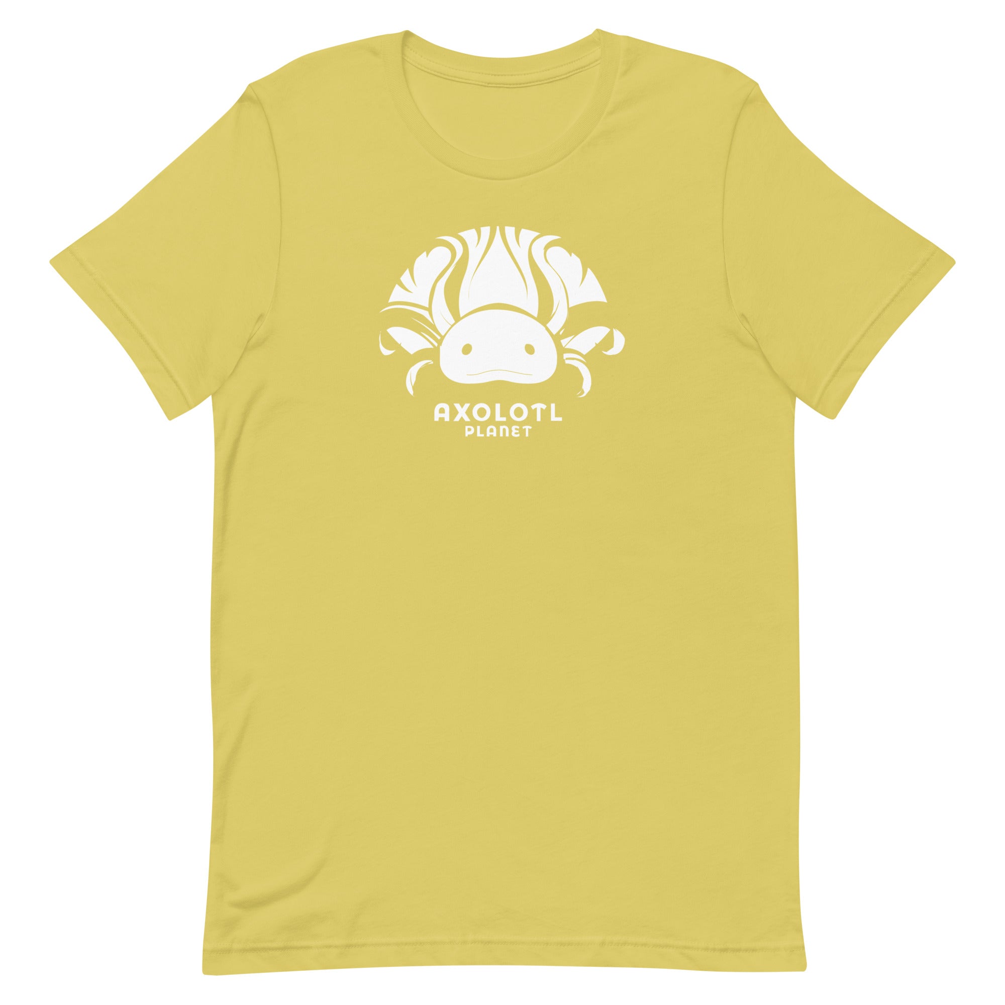 Axolotl Planet Logo (White) axolotl T-Shirt mockup