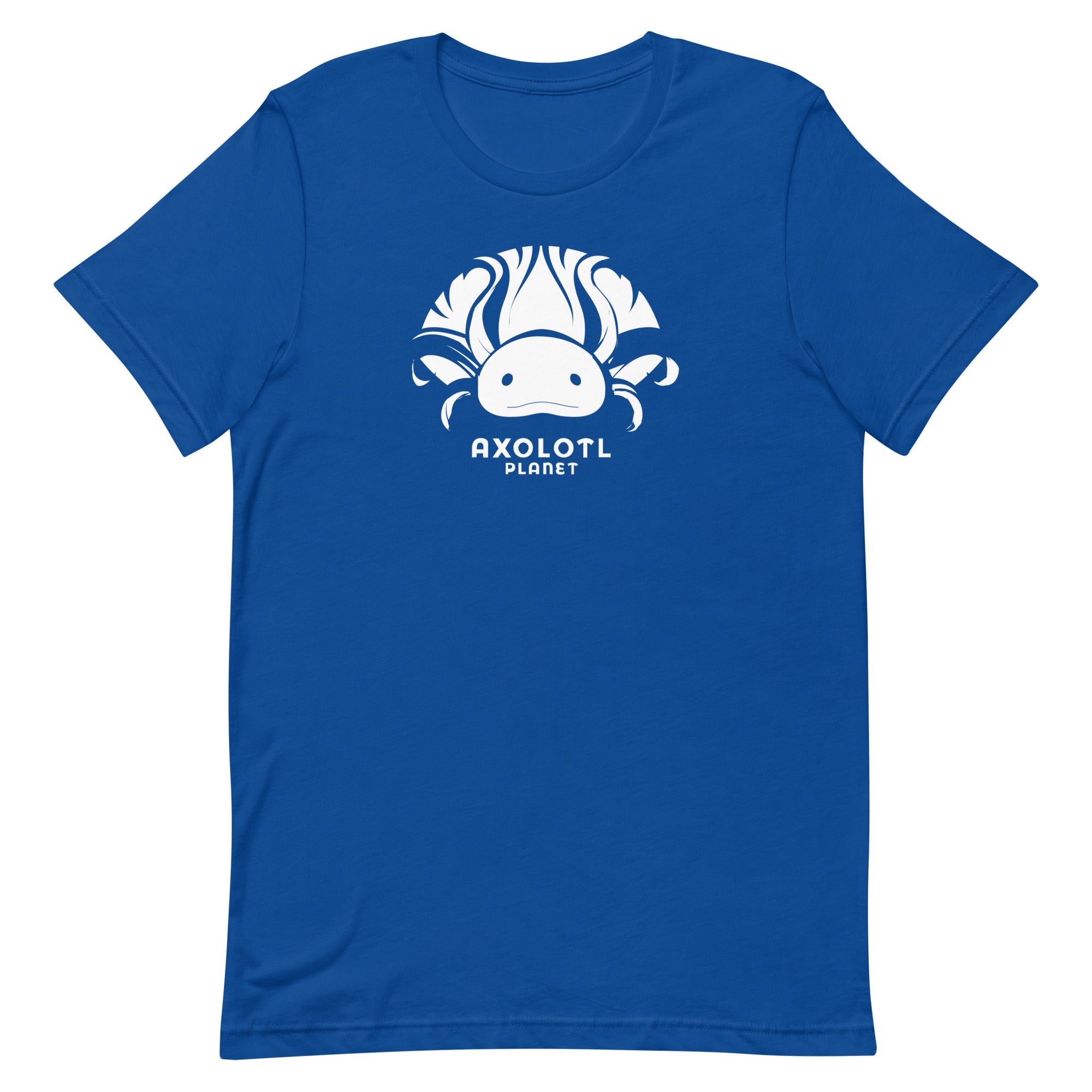 Axolotl Planet Logo (White) axolotl T-Shirt mockup