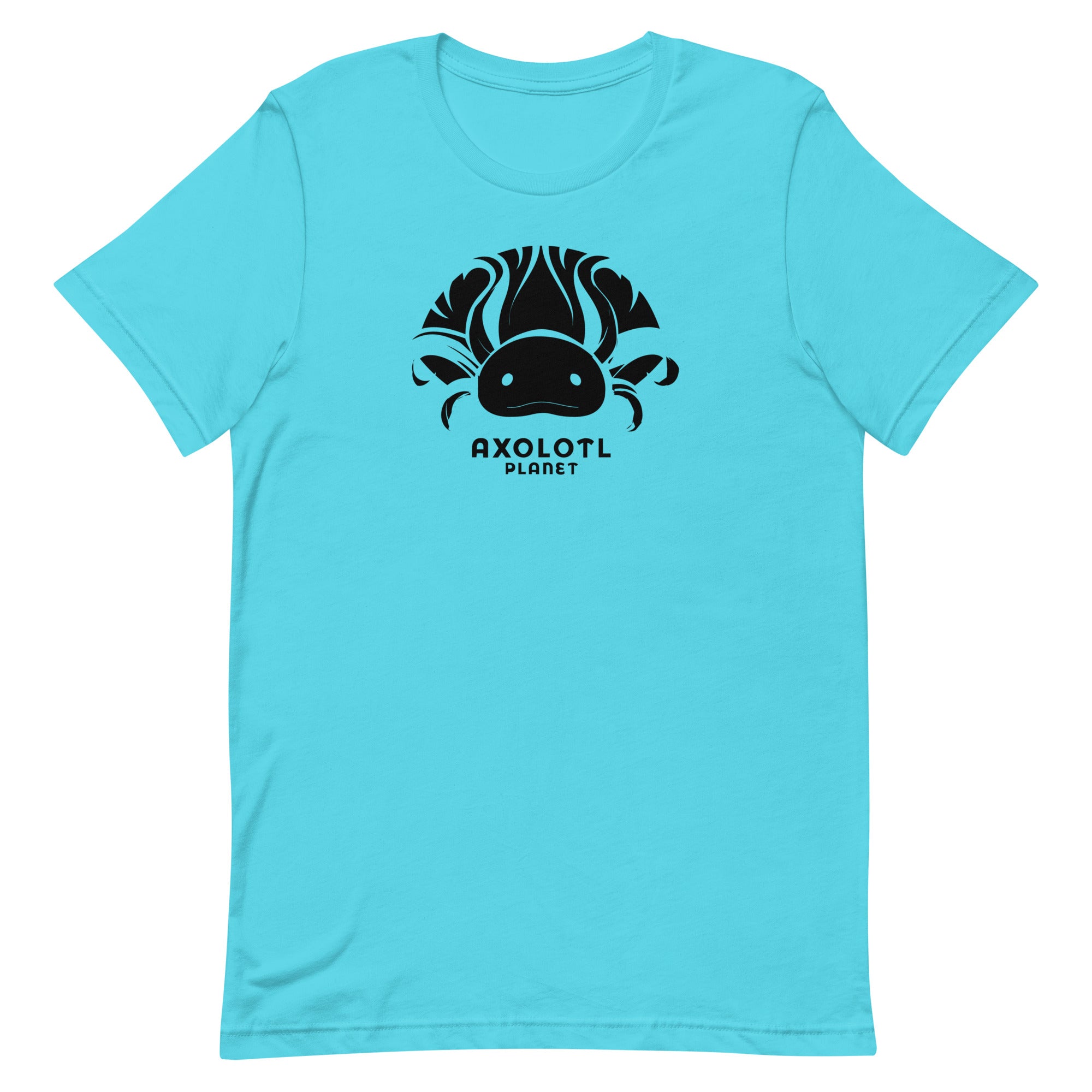 Axolotl Planet Logo (Black) axolotl T-Shirt mockup