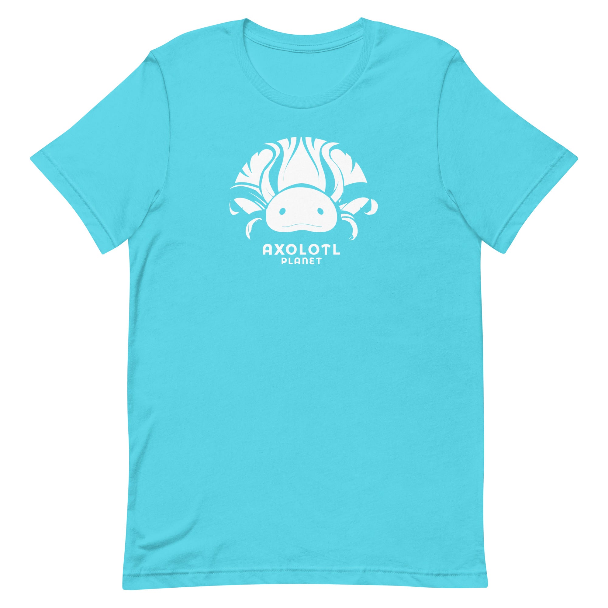 Axolotl Planet Logo (White) axolotl T-Shirt mockup