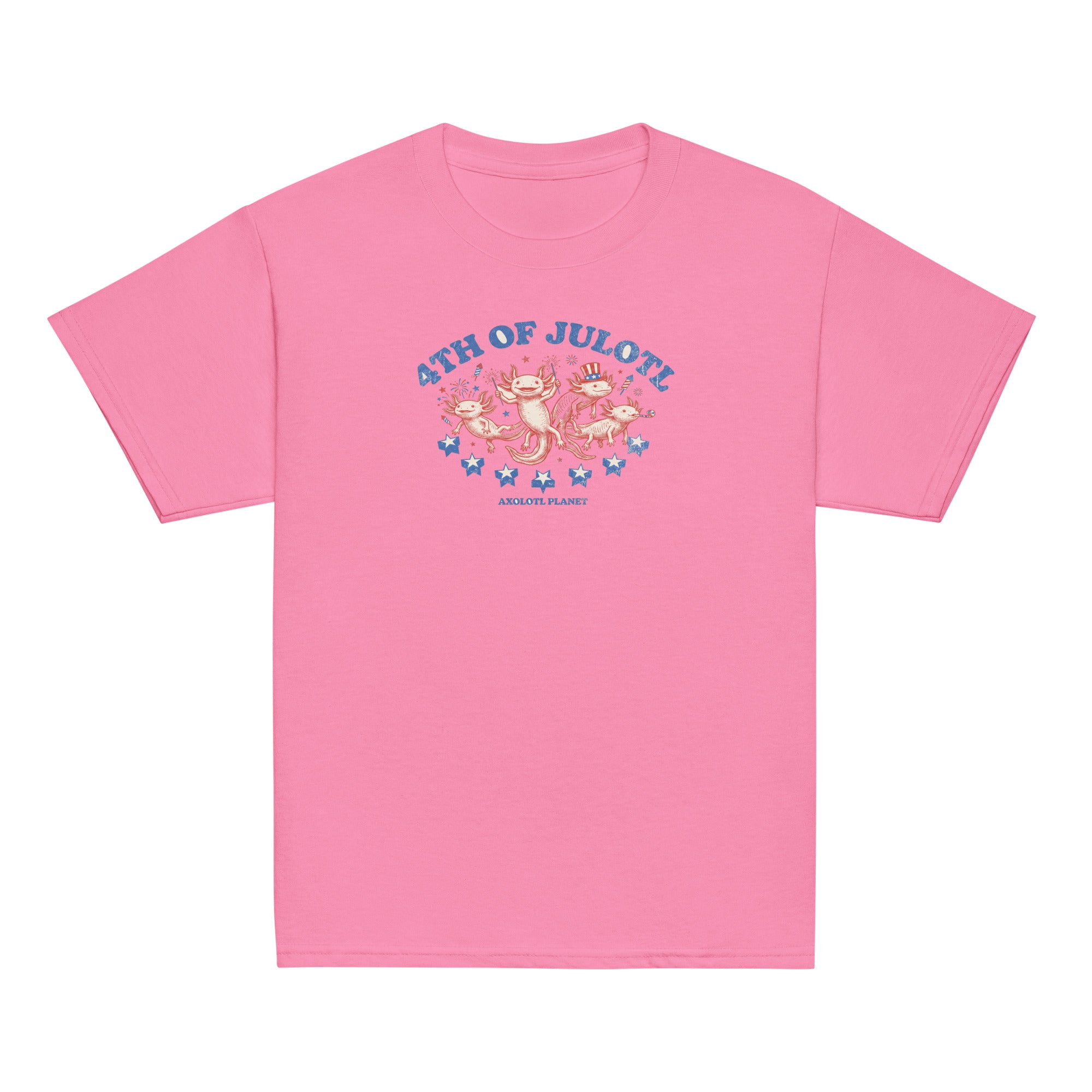 4th of Julotl Parade axolotl Youth T-Shirt mockup