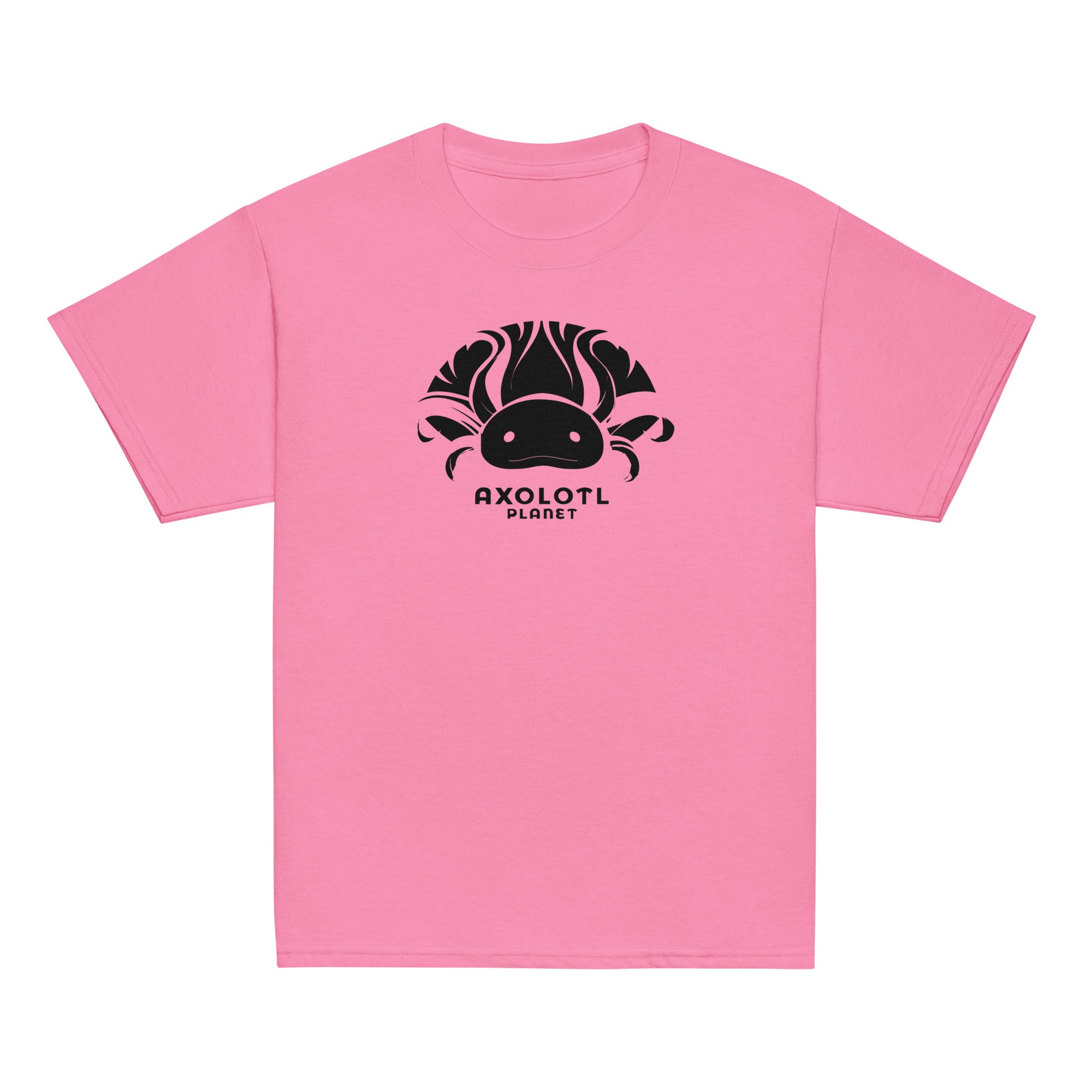 Axolotl Planet Logo (Black) axolotl Youth T-Shirt mockup